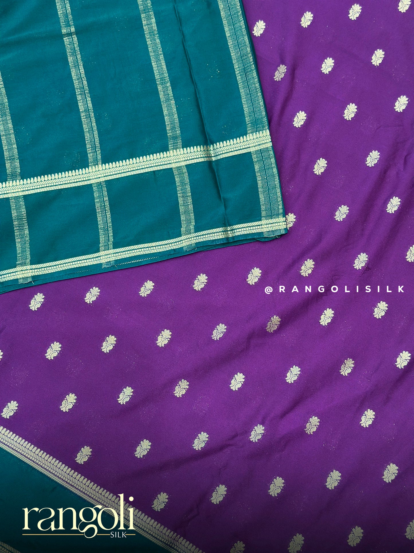 Semi Mysore Silk Sarees with Bentex Border & Zari Butta Designs - Post 929