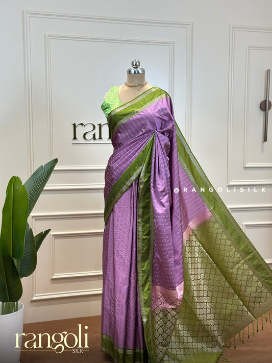 Soft Silk Saree with Elegant Contrast Colour Combinations - Post 427