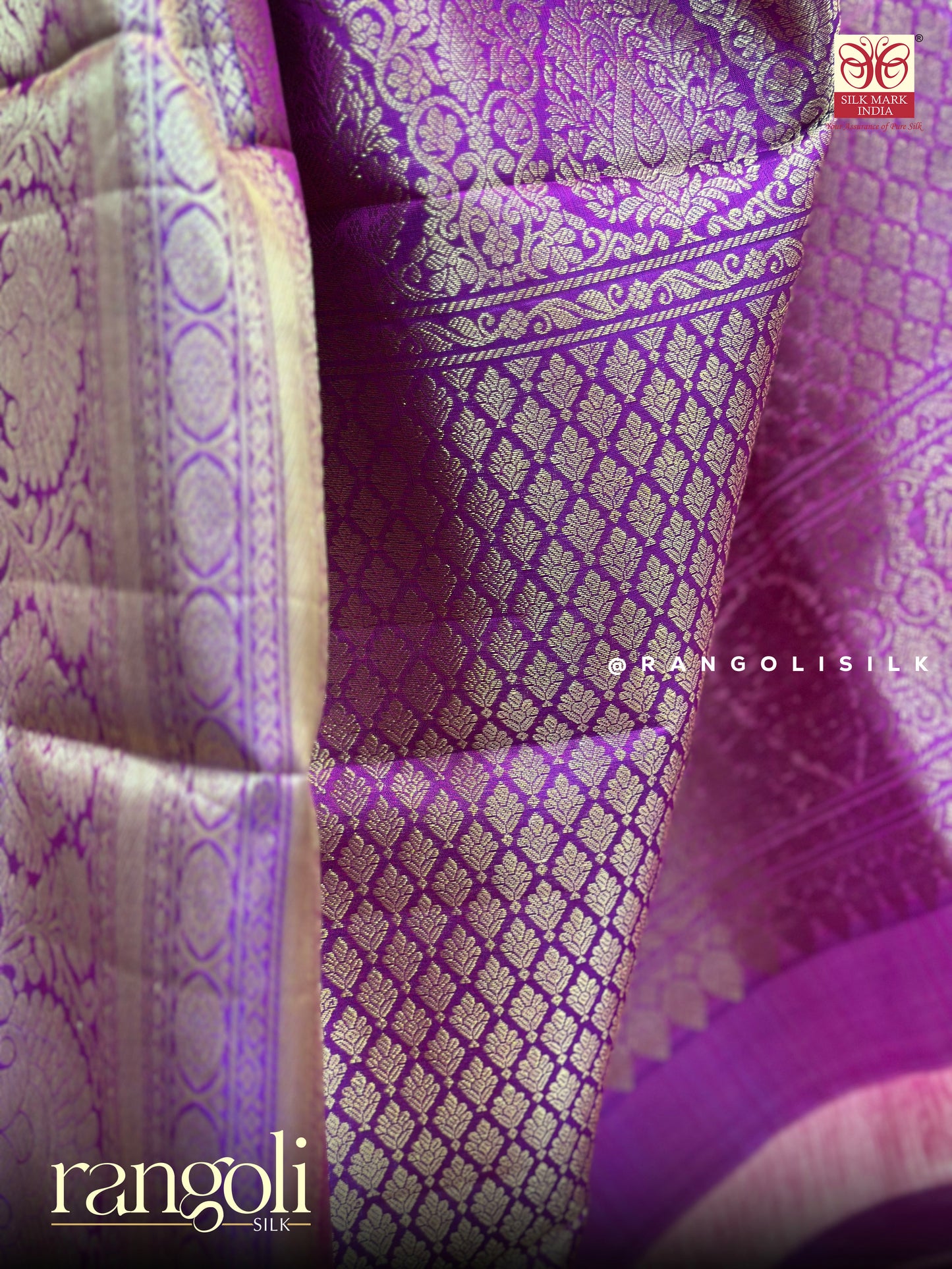 Pure Kanjivaram Silk Saree with Contrast Border - Post 422