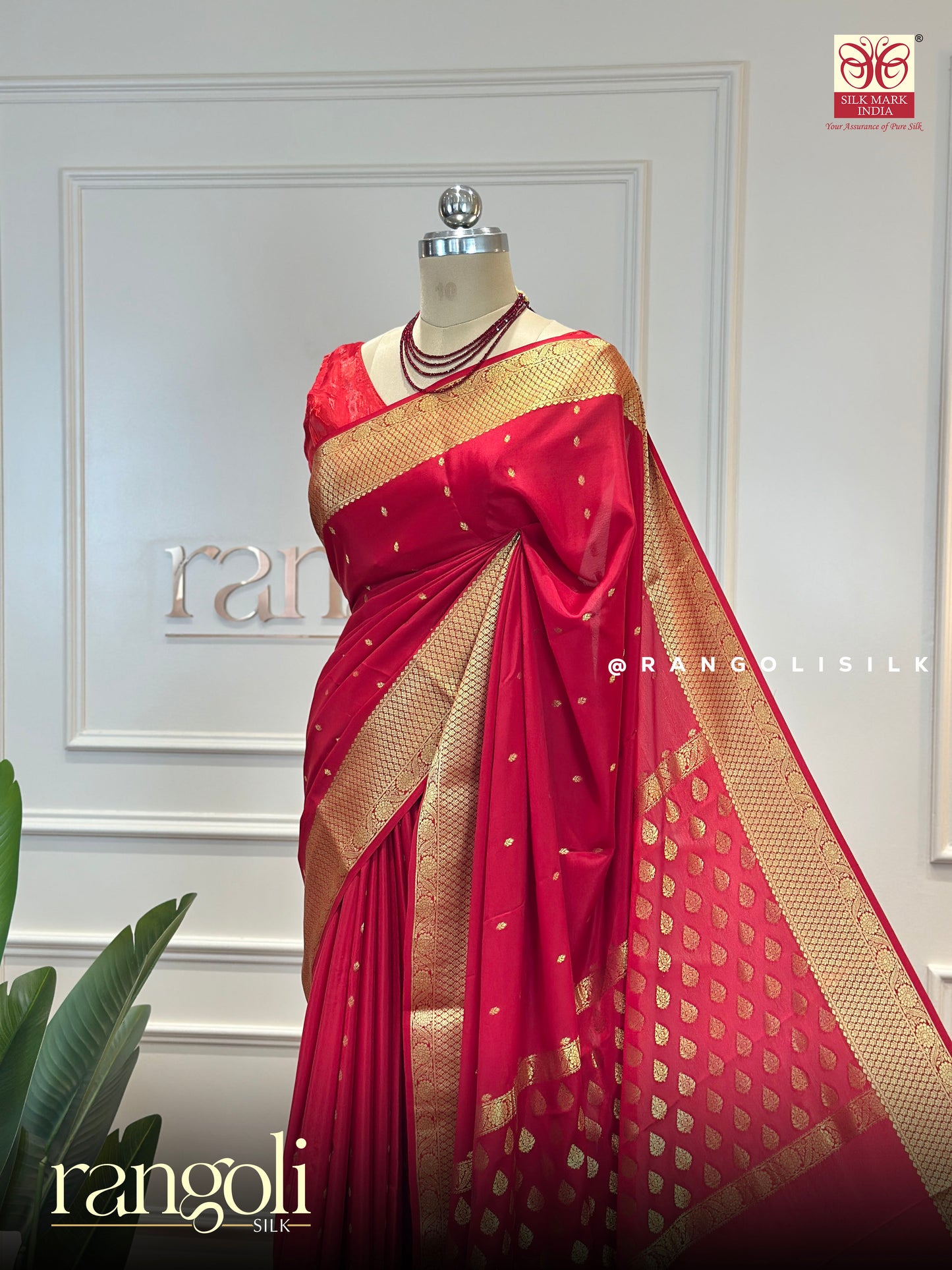 Pure Mysore Crepe Silk Saree with Zari Border and  Subtle Buti Design - Post 816