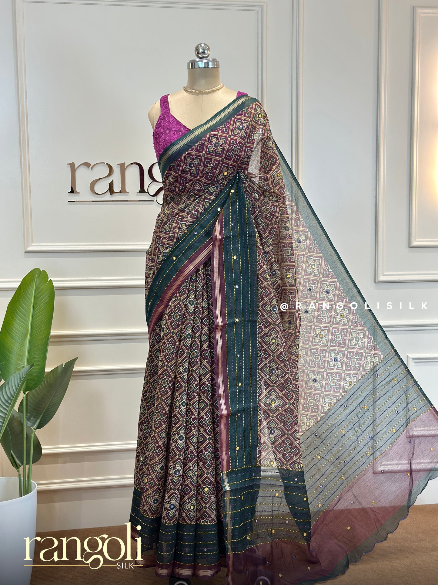 Elegant Cotton Saree – Subtle Prints & Rich Colors - Post 523