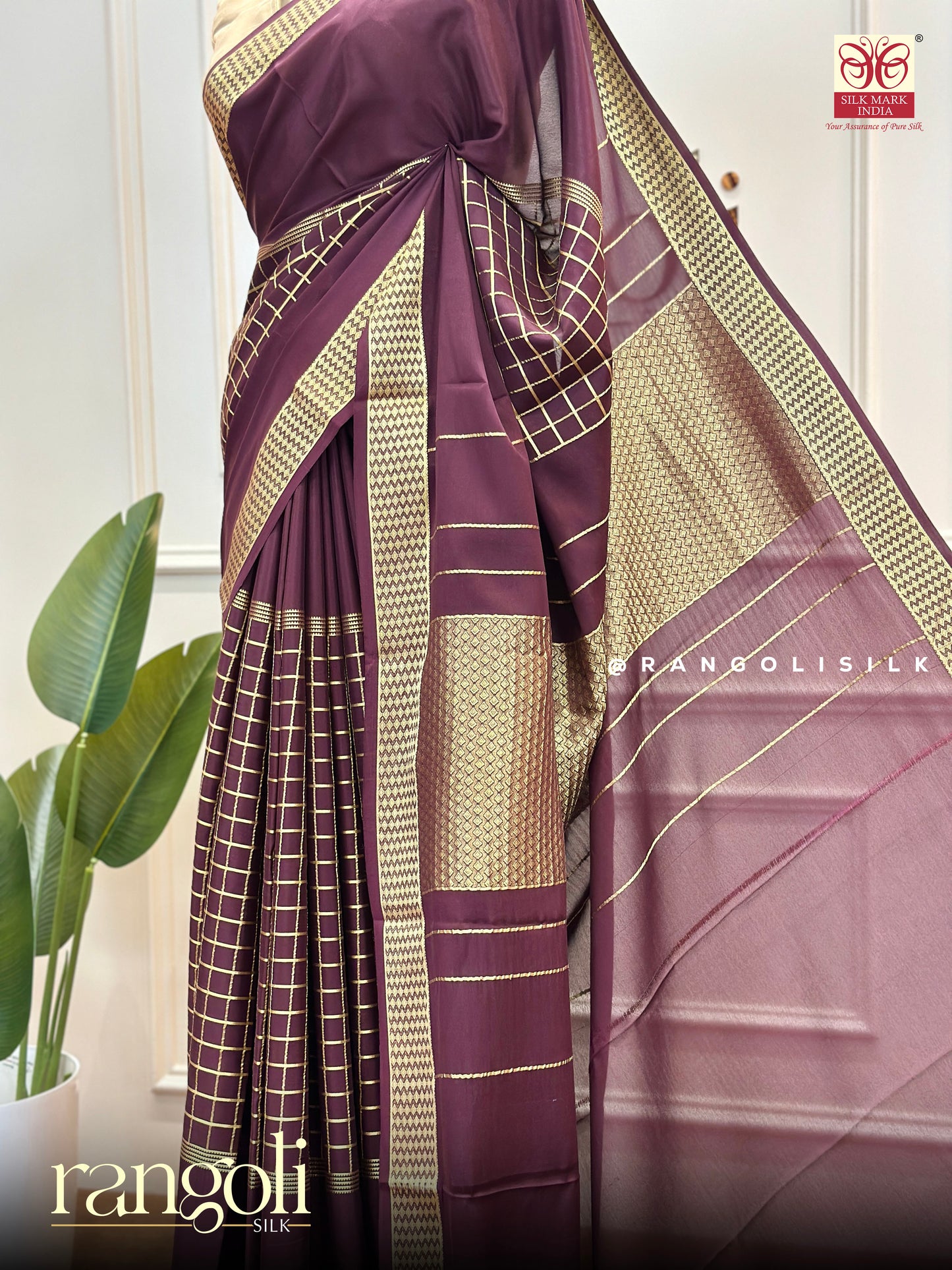 Pure Mysore Silk Saree – Lustrous Sheen, Vibrant Hues & Zari Borders - Post 525