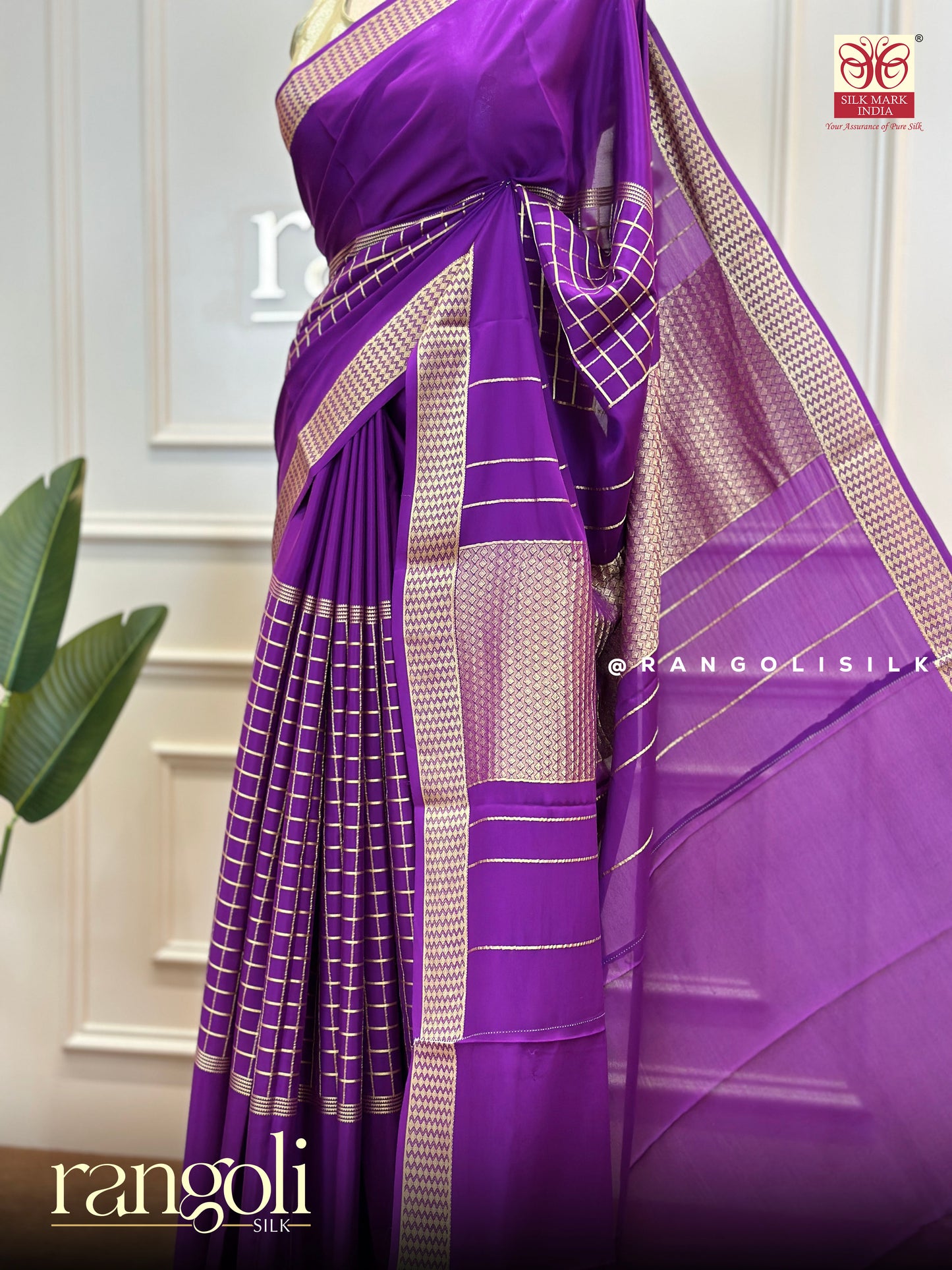 Pure Mysore Silk Saree – Lustrous Sheen, Vibrant Hues & Zari Borders - Post 525