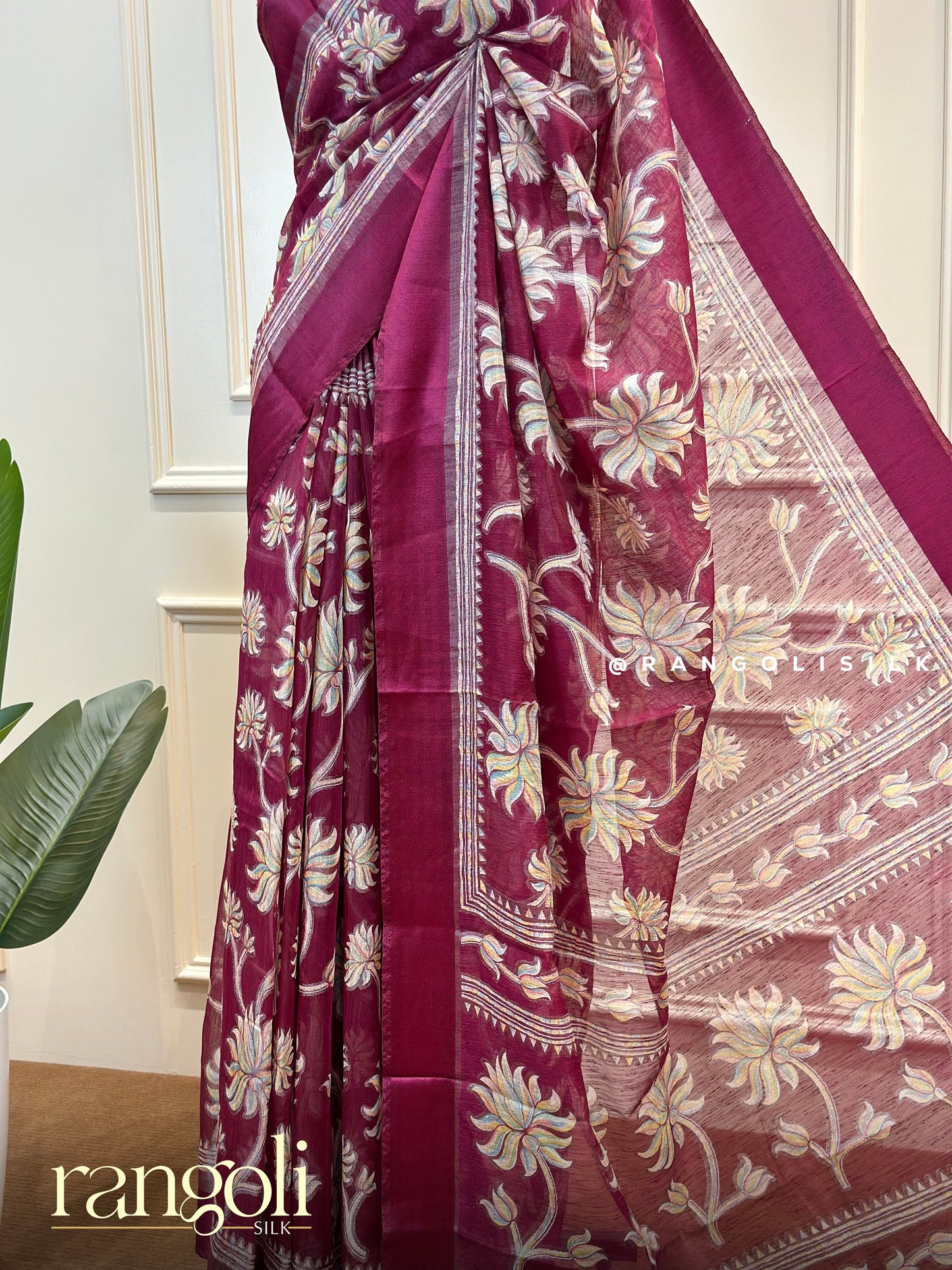 Cotton Saree in Floral Motifs - Post 531