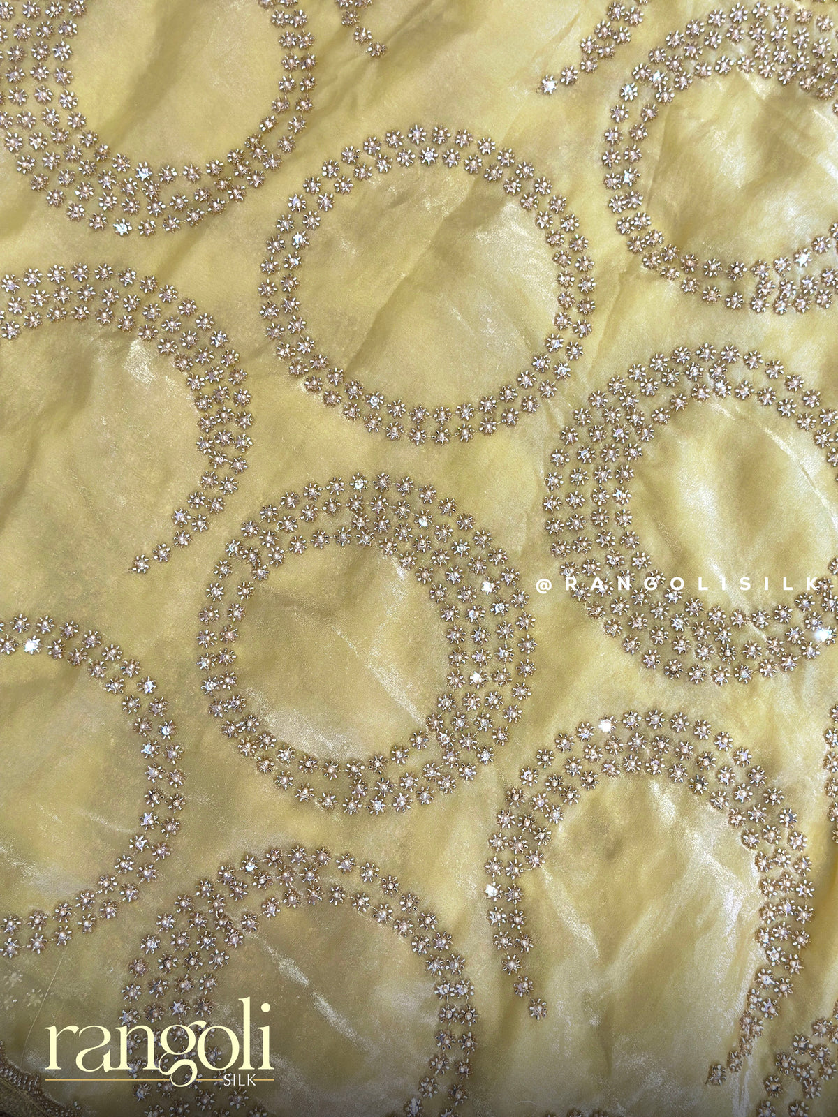 Designer Saree with Geometric Circular Embroidery Work - Post 1048