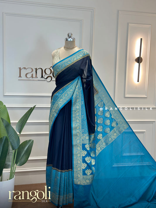 Elegant Semi Mysore Silk Saree with Intricate Gold Zari Weaving Post 532