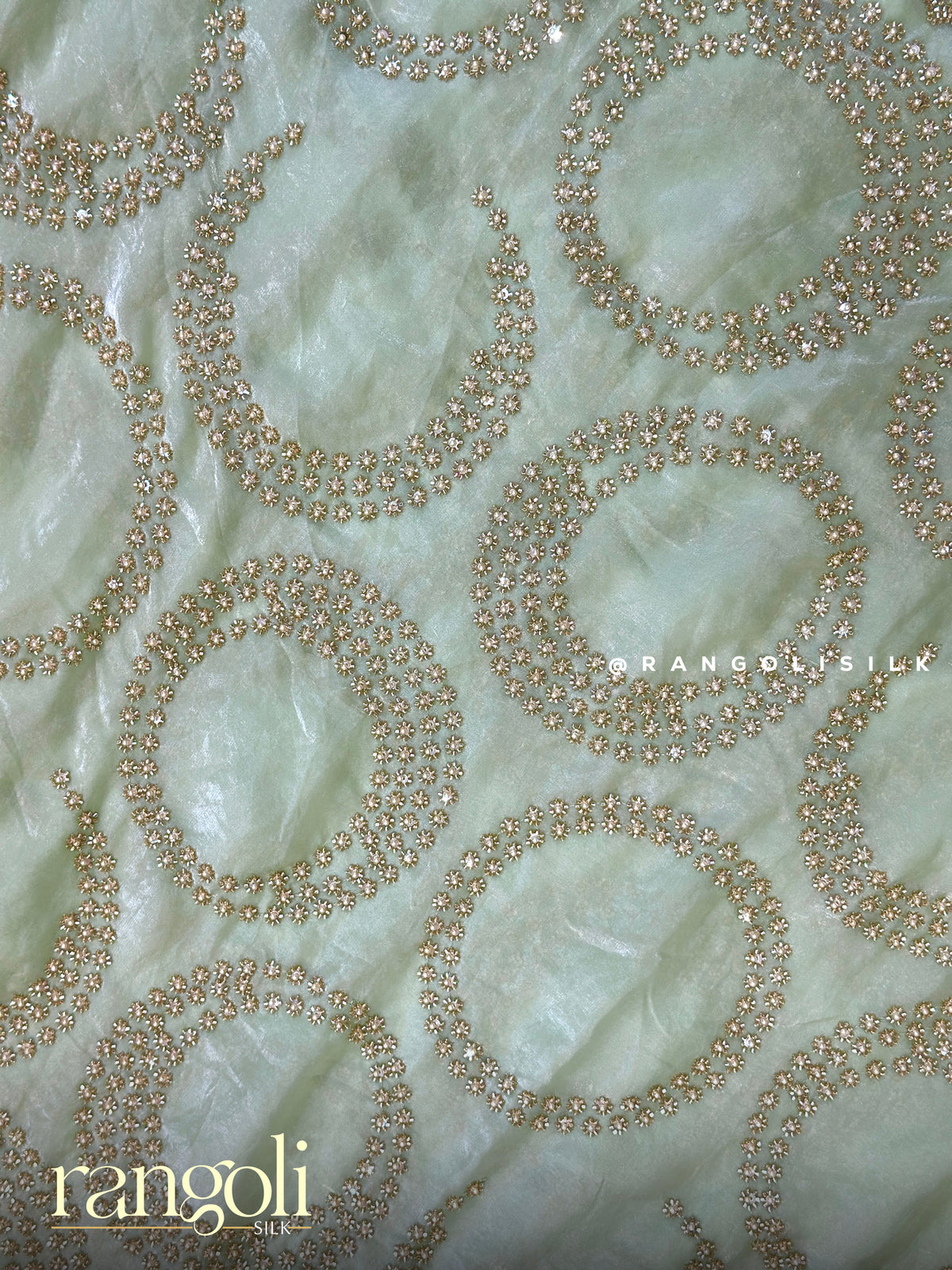 Designer Saree with Geometric Circular Embroidery Work - Post 1048