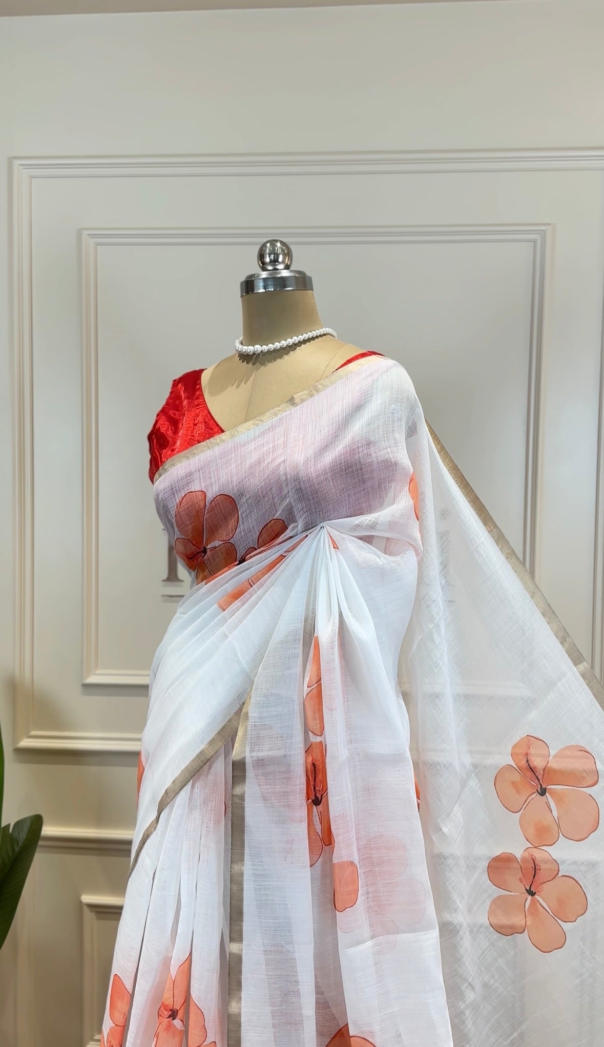Soft Mix Cotton Saree with Elegant Floral Prints - Post 828