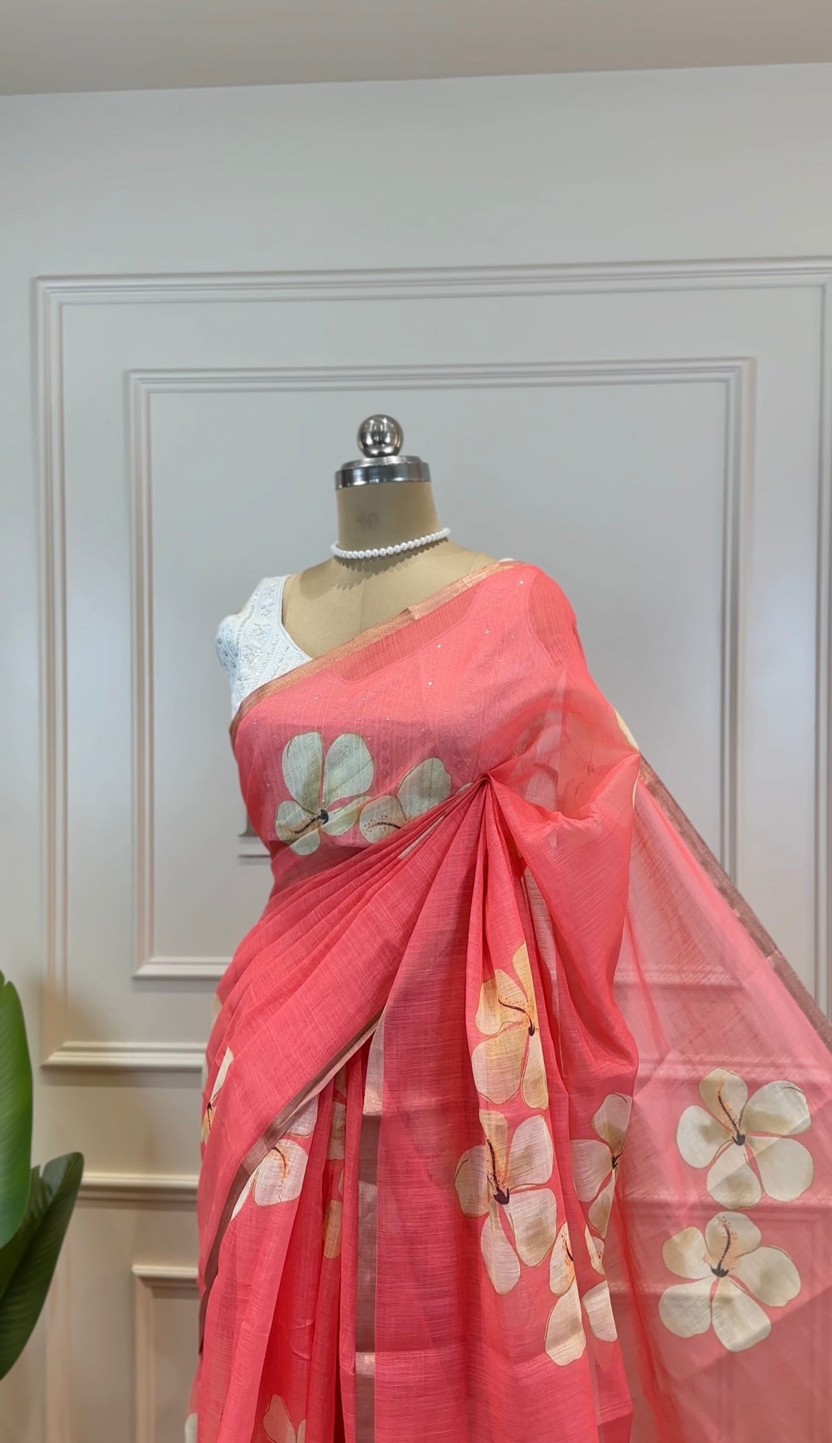 Soft Mix Cotton Saree with Elegant Floral Prints - Post 828