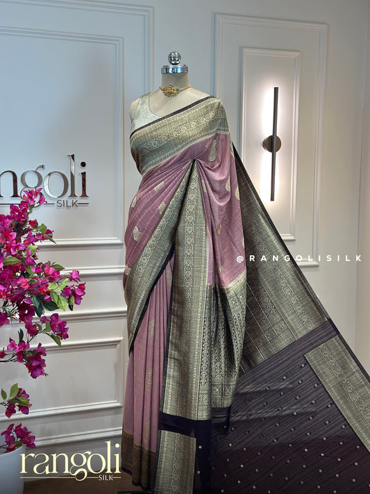 Traditional Banaras Saree with Rich Woven Border & Pallu - Post 959