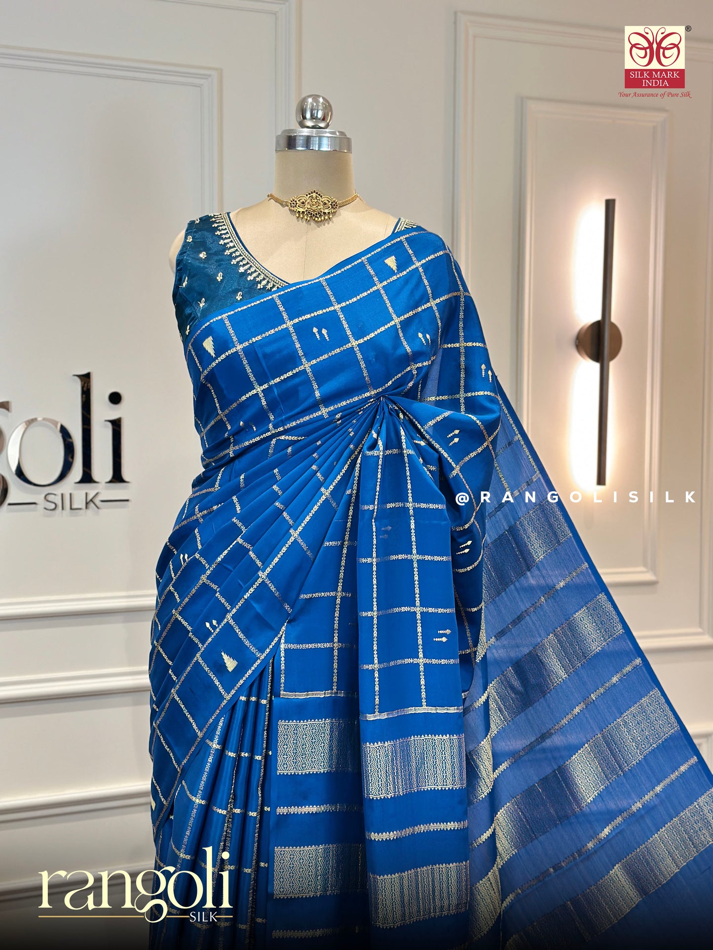 Borderless Pure Mysore Crepe Silk Saree - Silk Mark Certified - Post 953