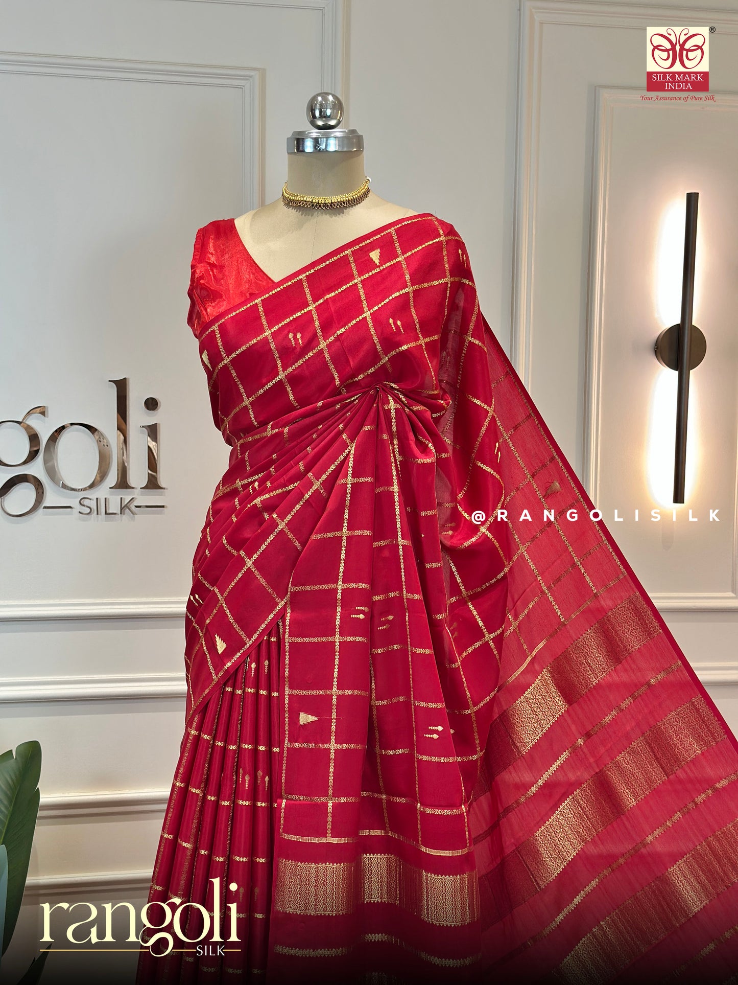 Borderless Pure Mysore Crepe Silk Saree - Silk Mark Certified - Post 953