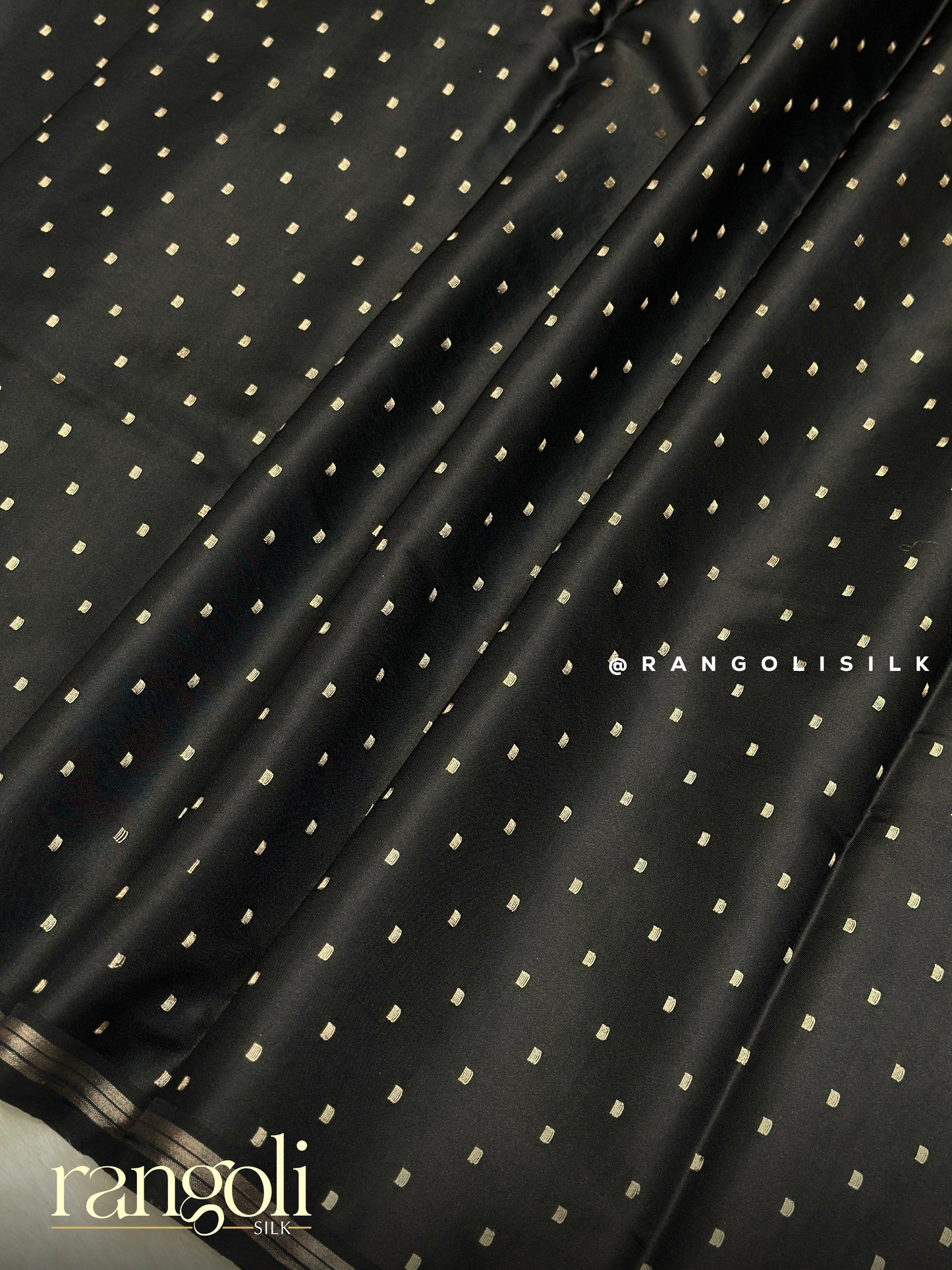Elegant Gajji Silk Saree with Small Square Motifs, Bright Shades & Minimal Border - Post 950