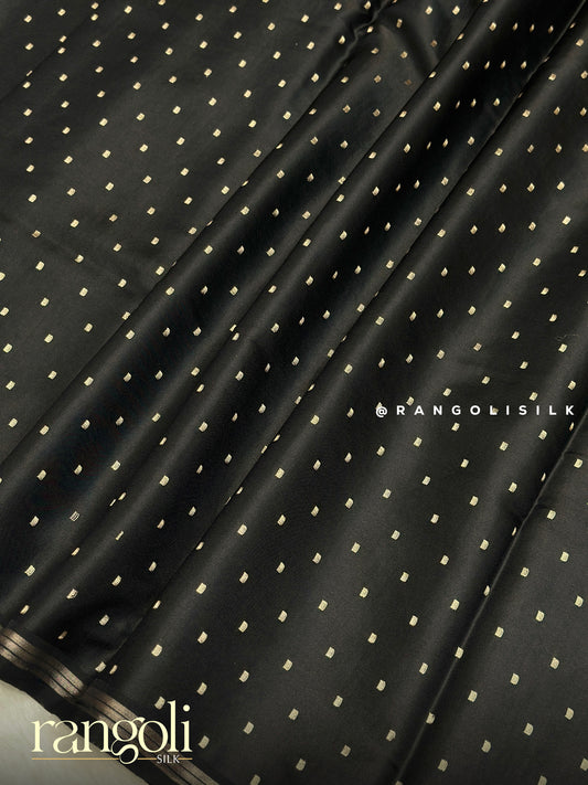 Elegant Gajji Silk Saree with Small Square Motifs, Bright Shades & Minimal Border - Post 950