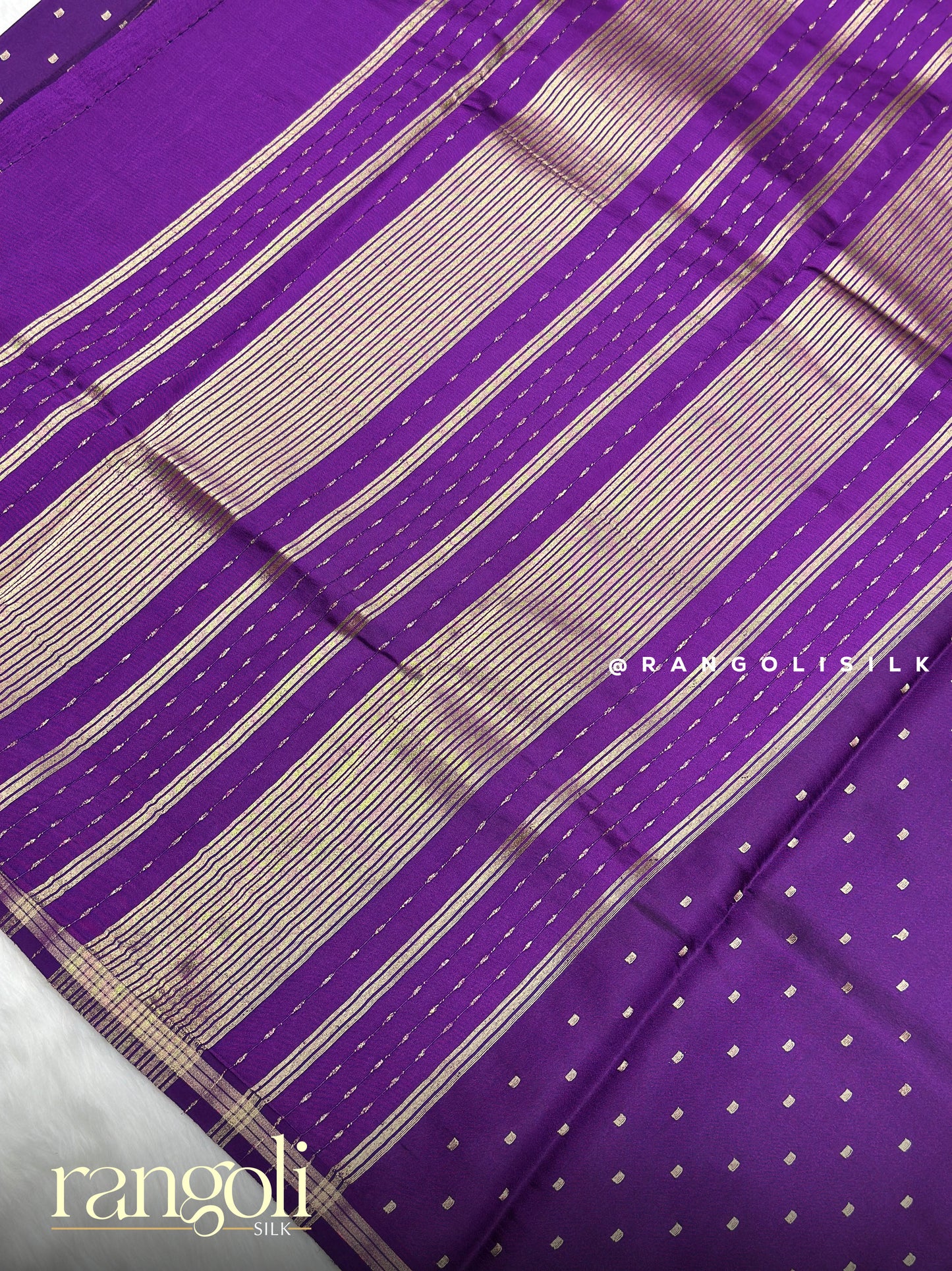 Elegant Gajji Silk Saree with Small Square Motifs, Bright Shades & Minimal Border - Post 950