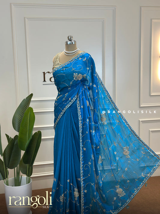 Elegant Designer Saree with Delicate Sequins  - Post 438