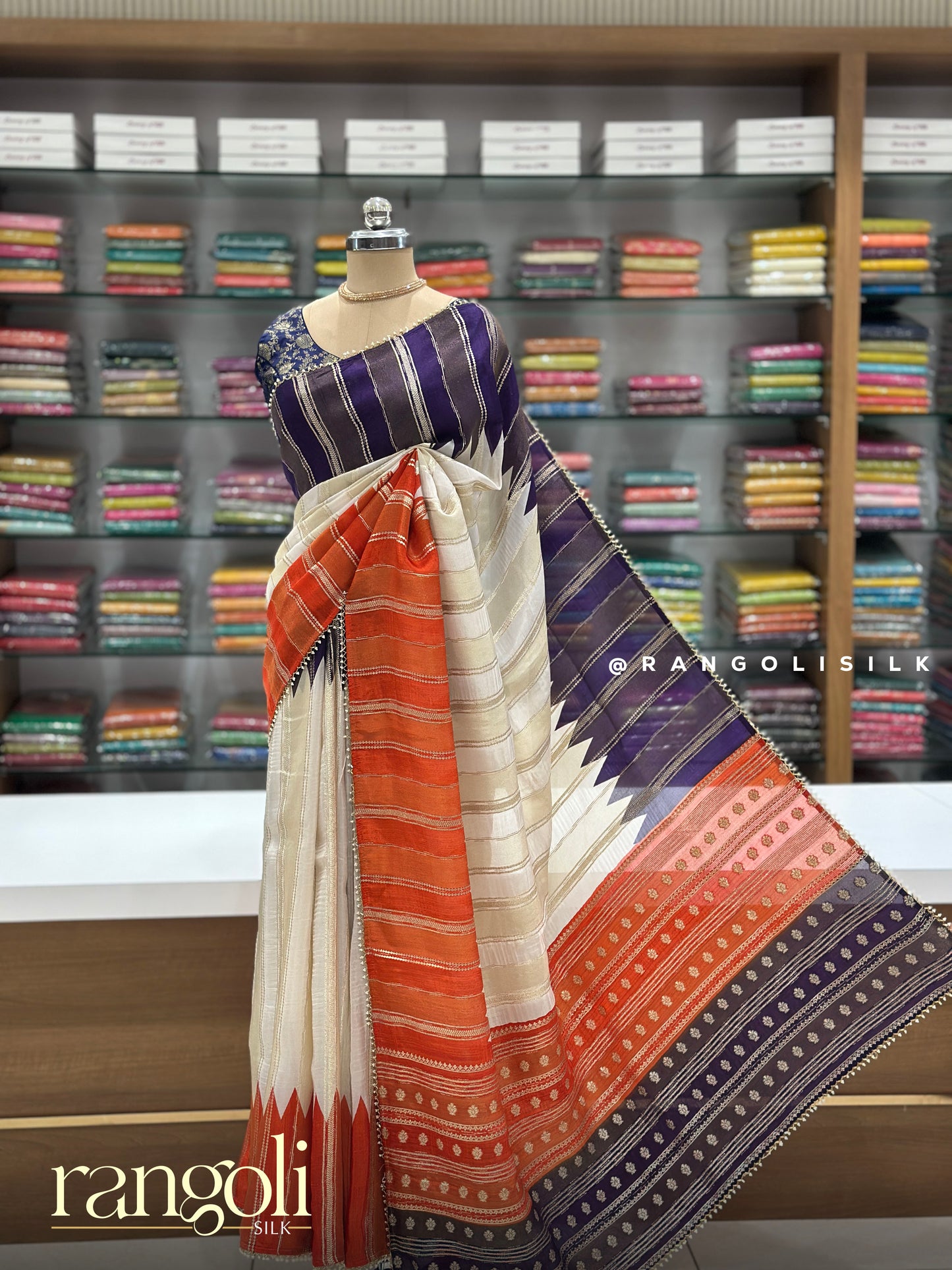 Banaras Saree with Ganga Jamuna Border - Post 956