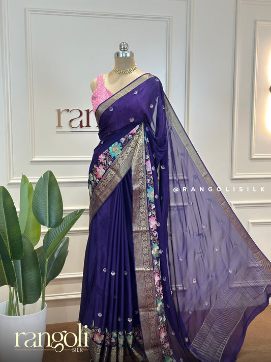 Semi Mysore Silk Sarees in Elegant Festive Drapes - Post 539