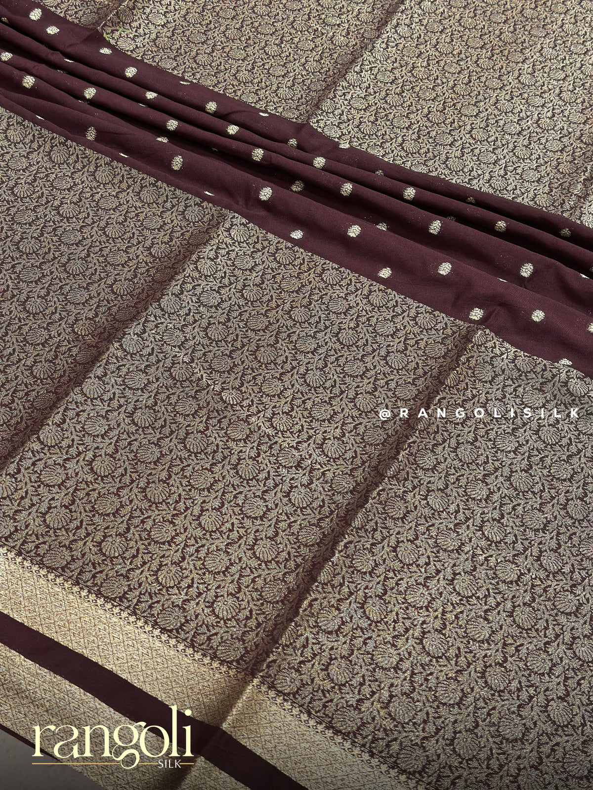 Semi Mysore Silk Saree in Bright Colors with Brocade Weaving & Zari Buttas - Post 1054