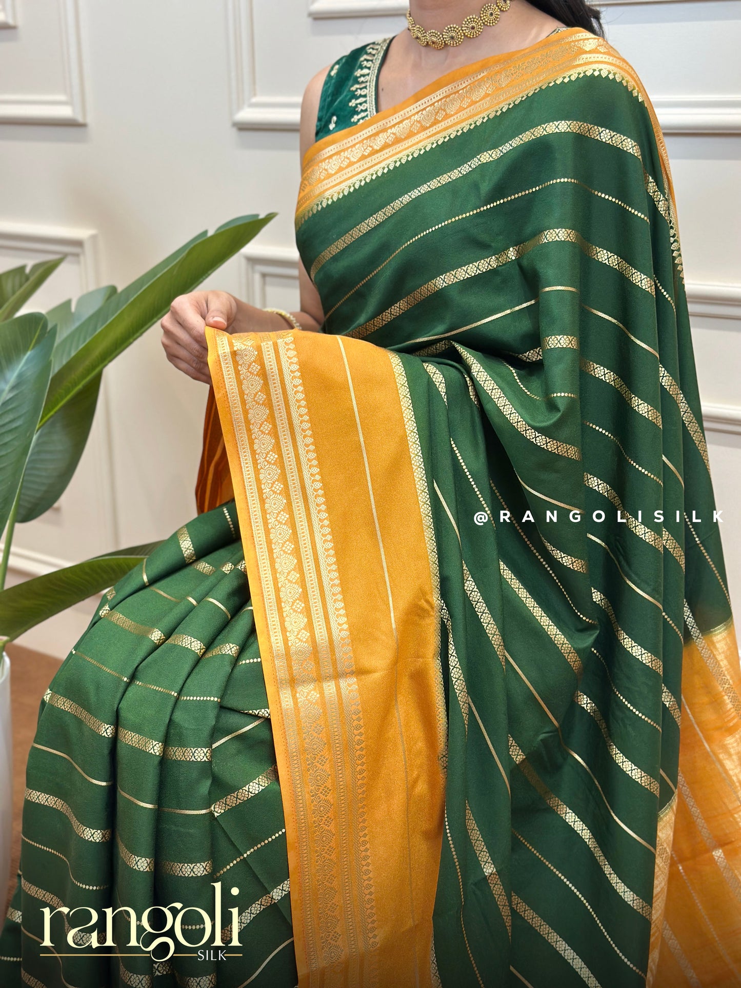 Semi Mysore Silk Saree with Rich Border - Post 725