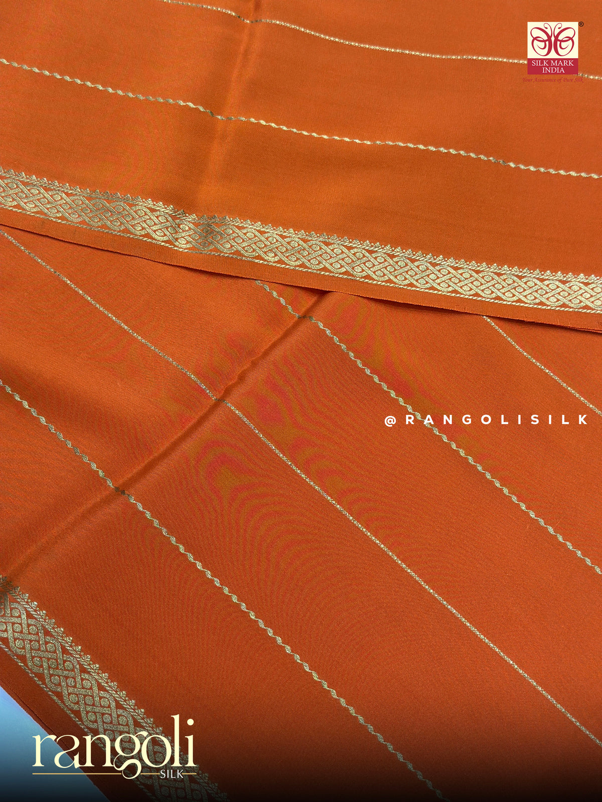 Pure Mysore Crepe Silk Saree with CSG Zari - Silk Mark Certified - Post 1059