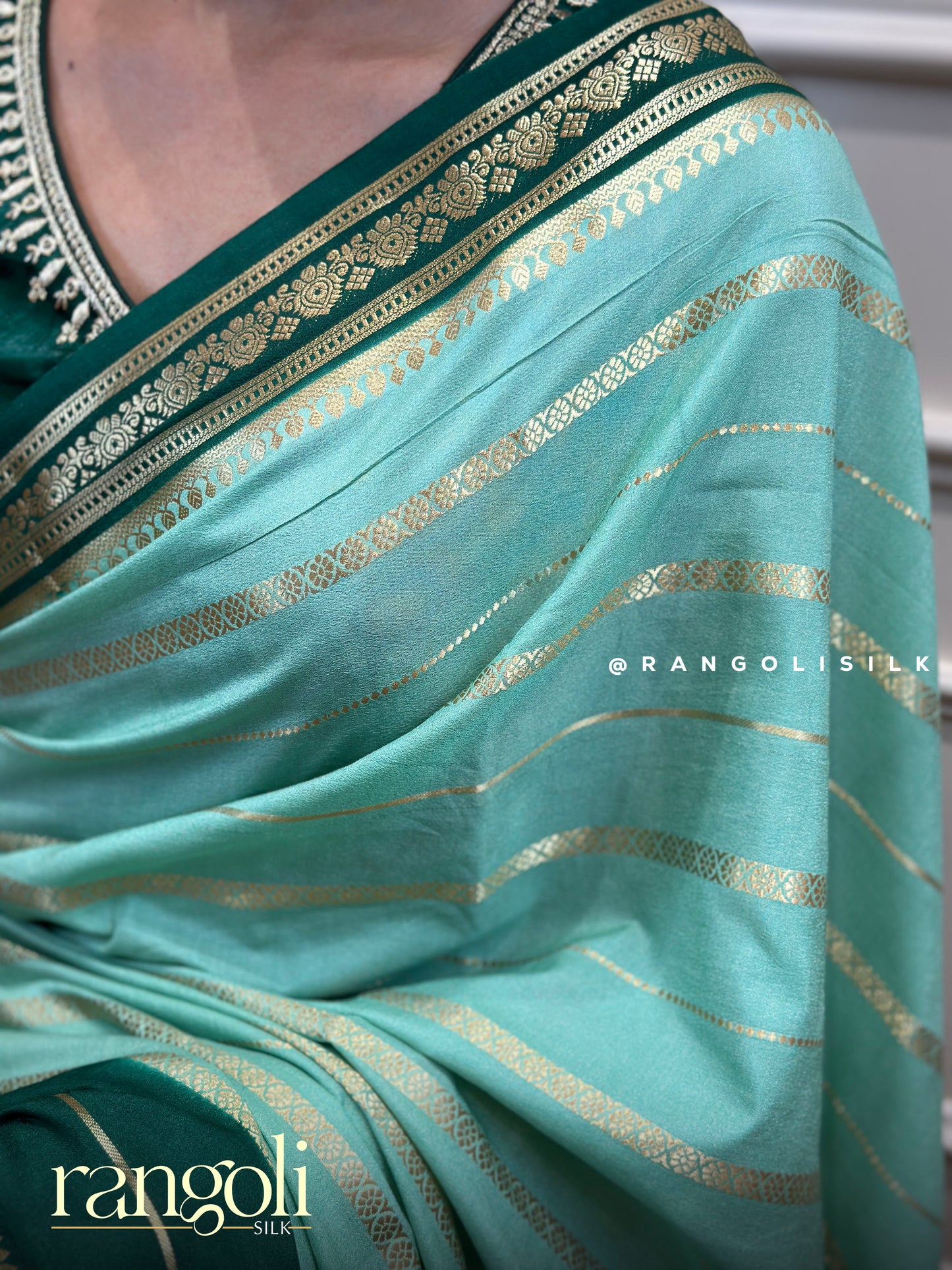 Semi Mysore Silk Saree with Rich Border - Post 725