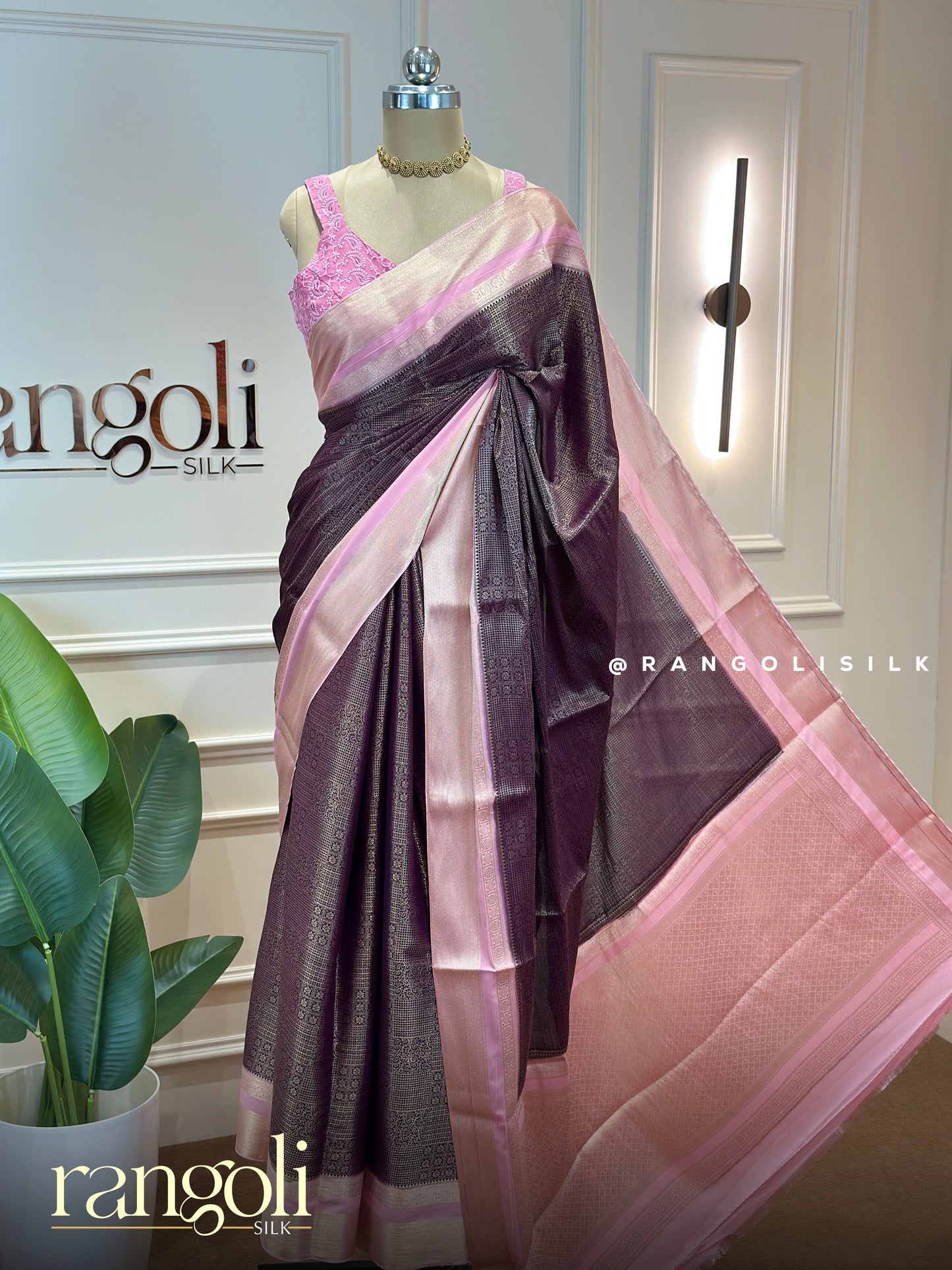 Semi Mysore Silk Saree with Brocade Design - Post 845
