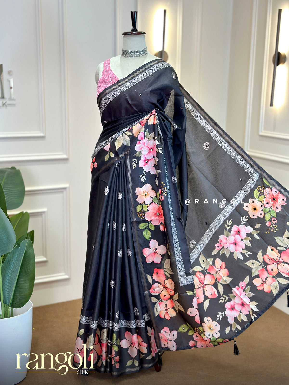 Floral Printed Cotton Silk Sarees - Post 1061