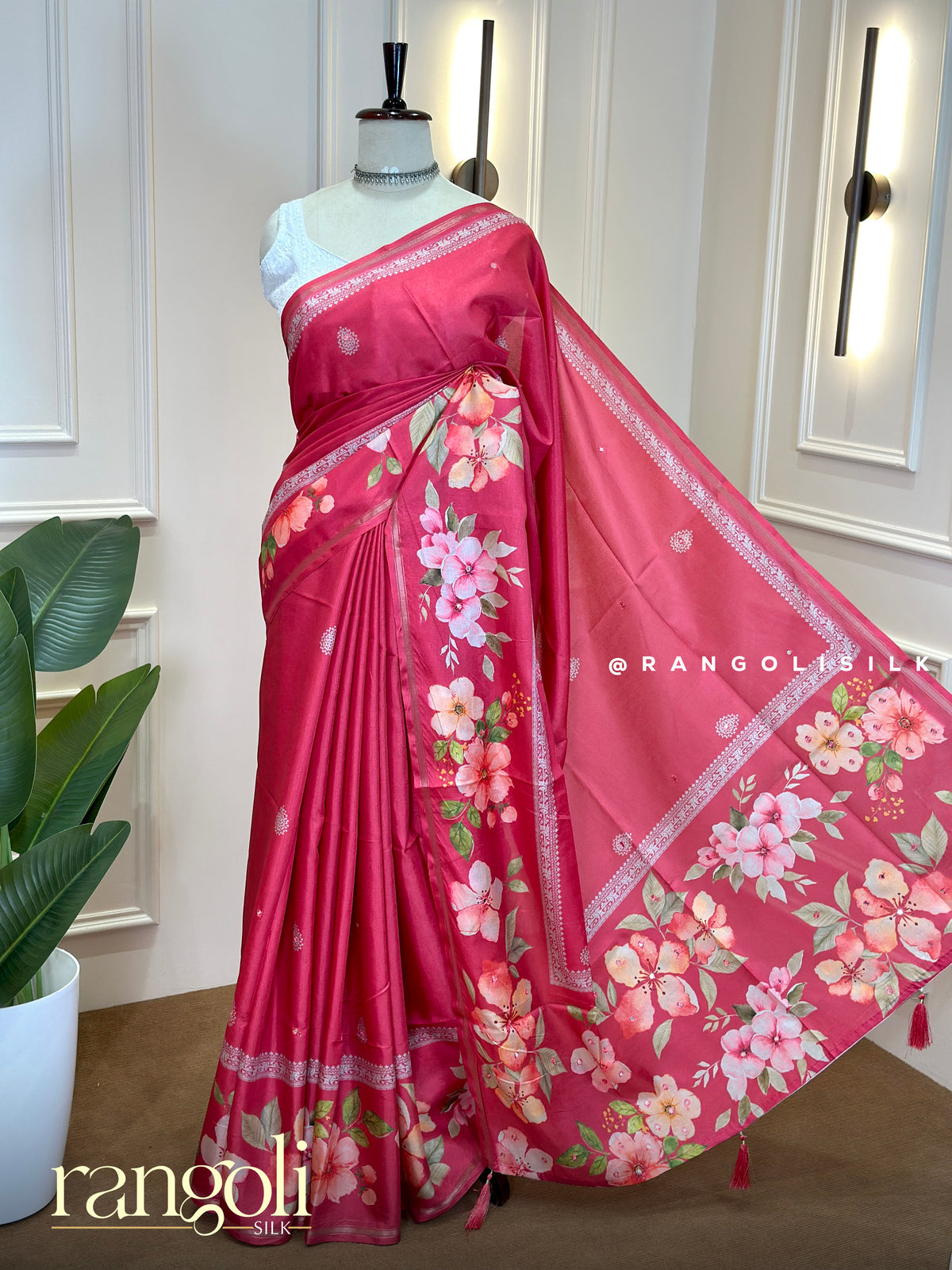 Floral Printed Cotton Silk Sarees - Post 1061