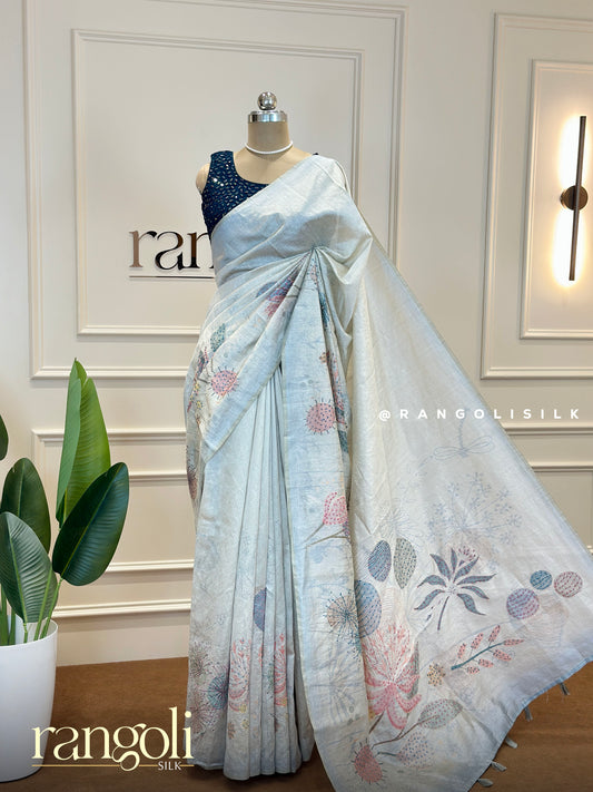New Designer Soft Crushed Fabric Sarees with Delicate Motifs & Subtle - Post 555