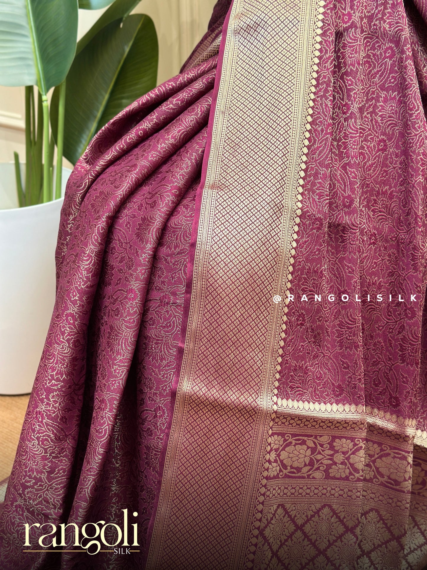 Semi Mysore Silk Brocade Saree - Post 851