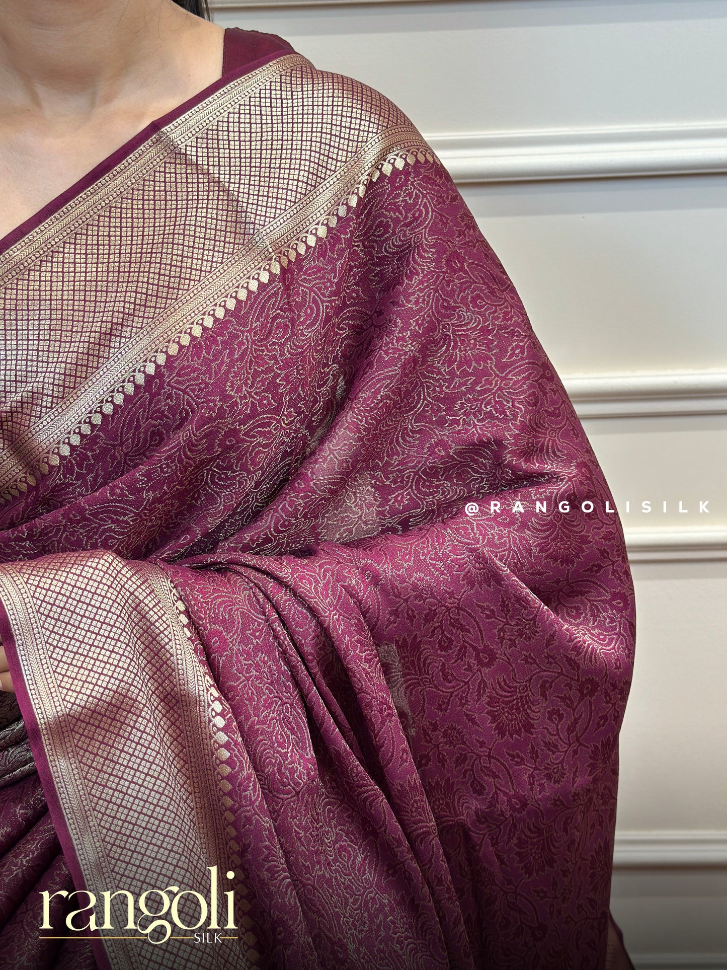 Semi Mysore Silk Brocade Saree - Post 851