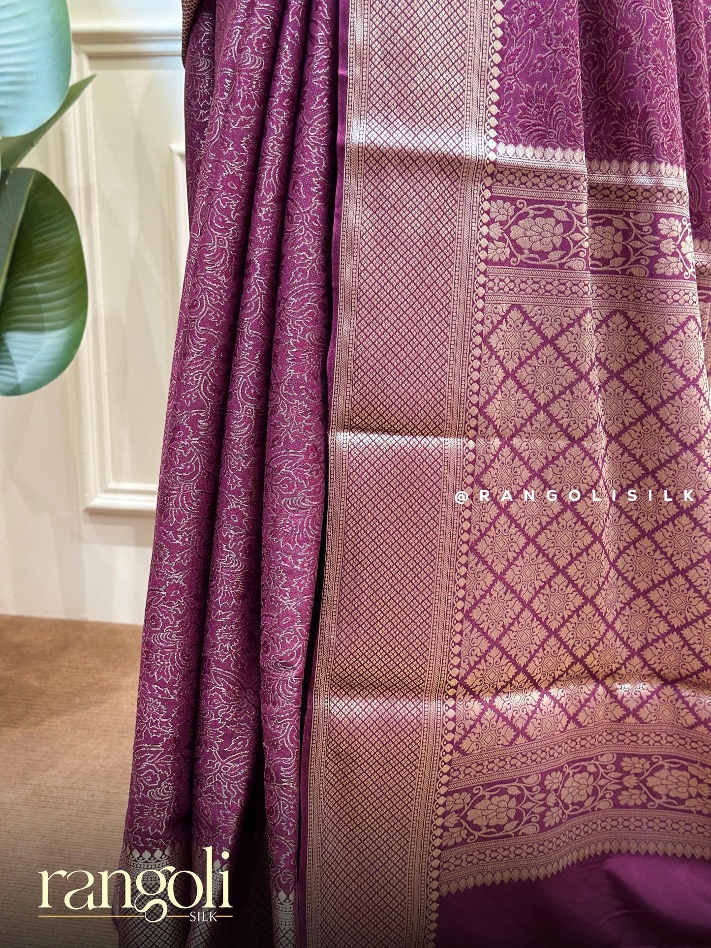 Semi Mysore Silk Brocade Saree - Post 851