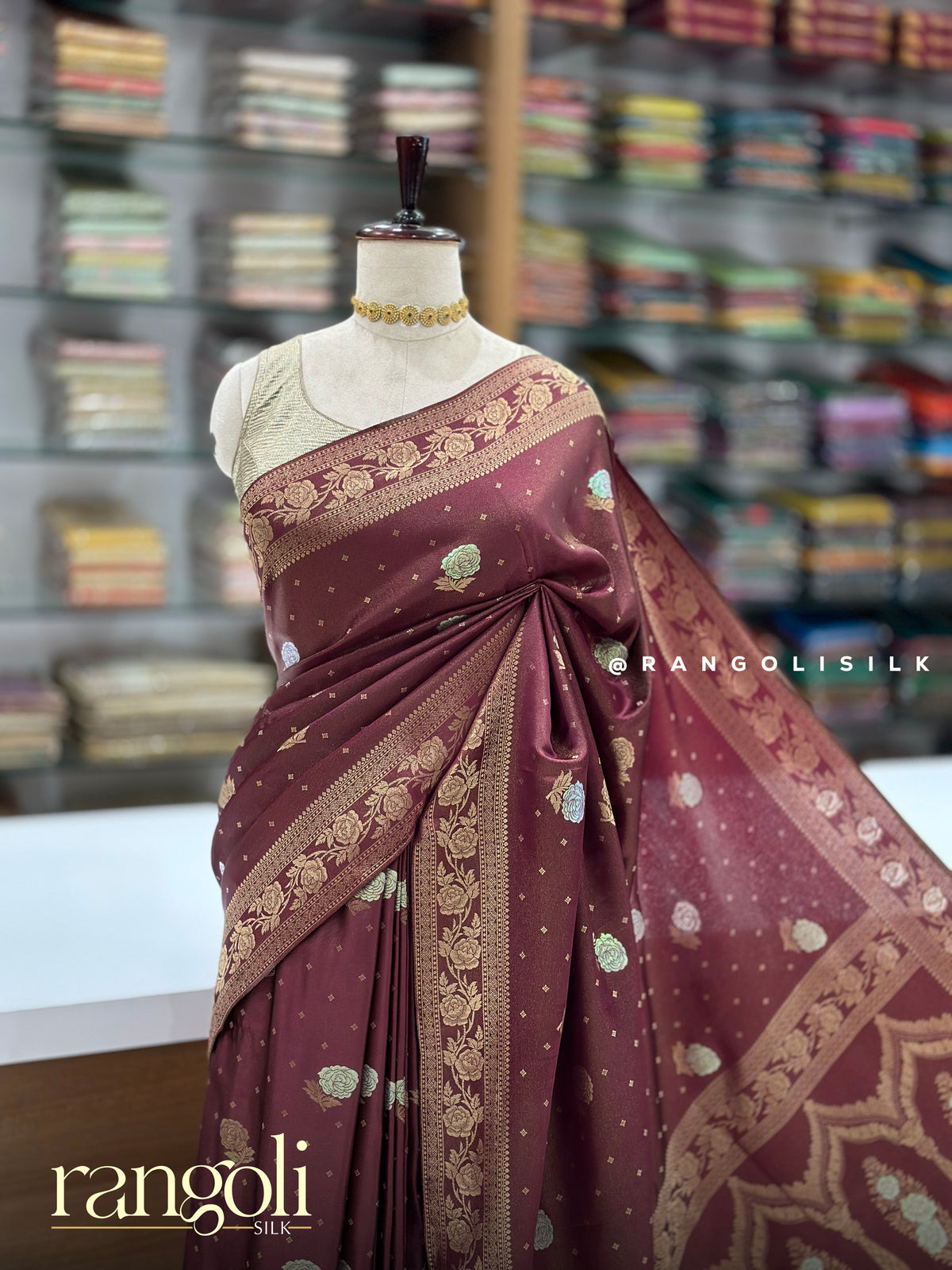 Soft Tissue Silk Saree with Woven Designs - Post 1066