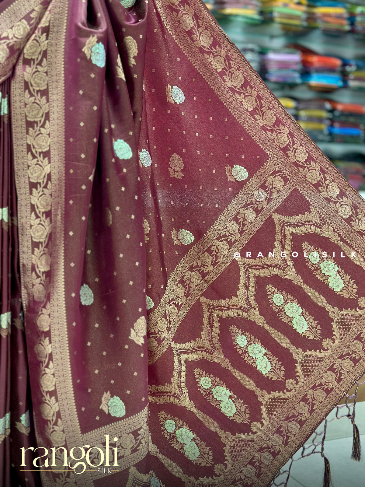 Soft Tissue Silk Saree with Woven Designs - Post 1066