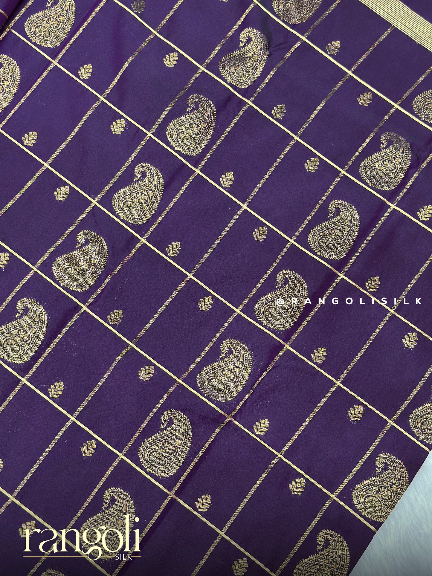 Semi Kanjivaram Silk Saree with Zari Border & Traditional Buttas - Post 973