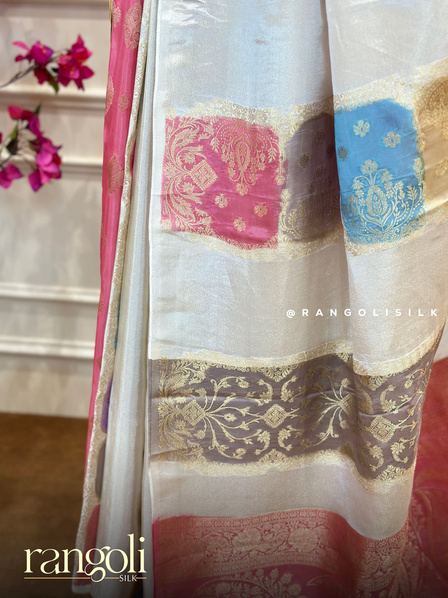 Elegant Dupion Silk Saree with Contrast Rich Pallu Design - Post 867
