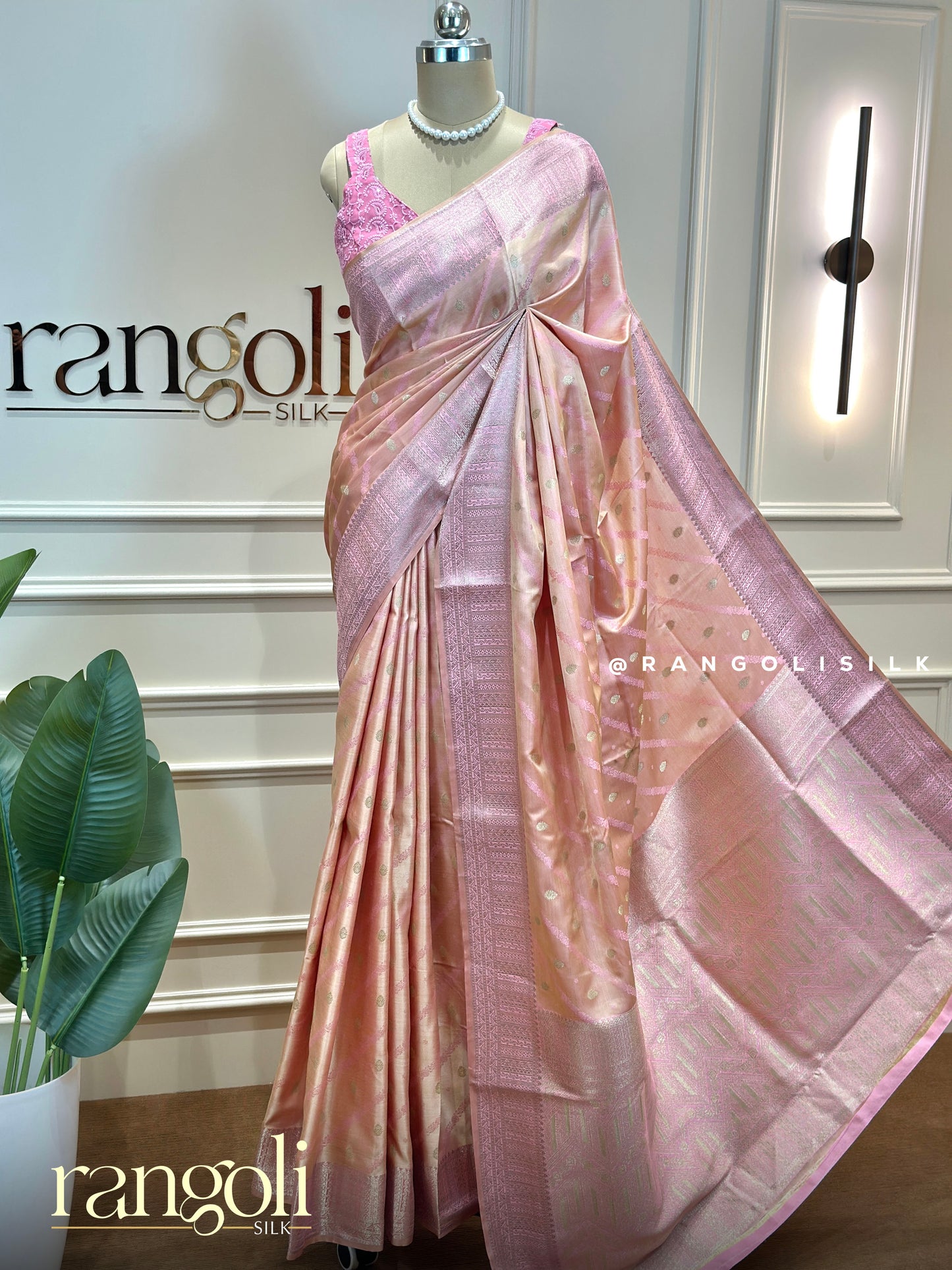 Pastel Shades Cotton Silk Sarees with Woven Zari Buttas & Rich Border - Post 982