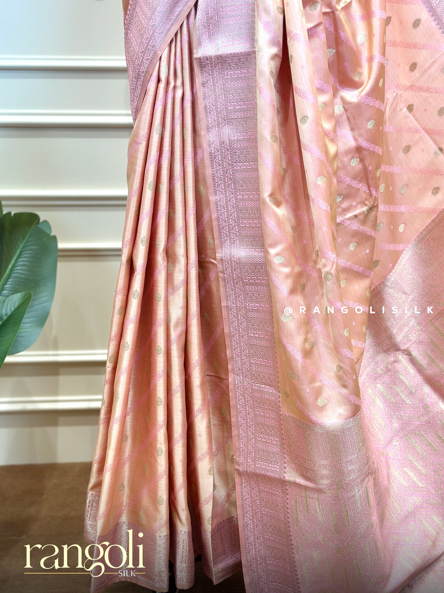 Pastel Shades Cotton Silk Sarees with Woven Zari Buttas & Rich Border - Post 982
