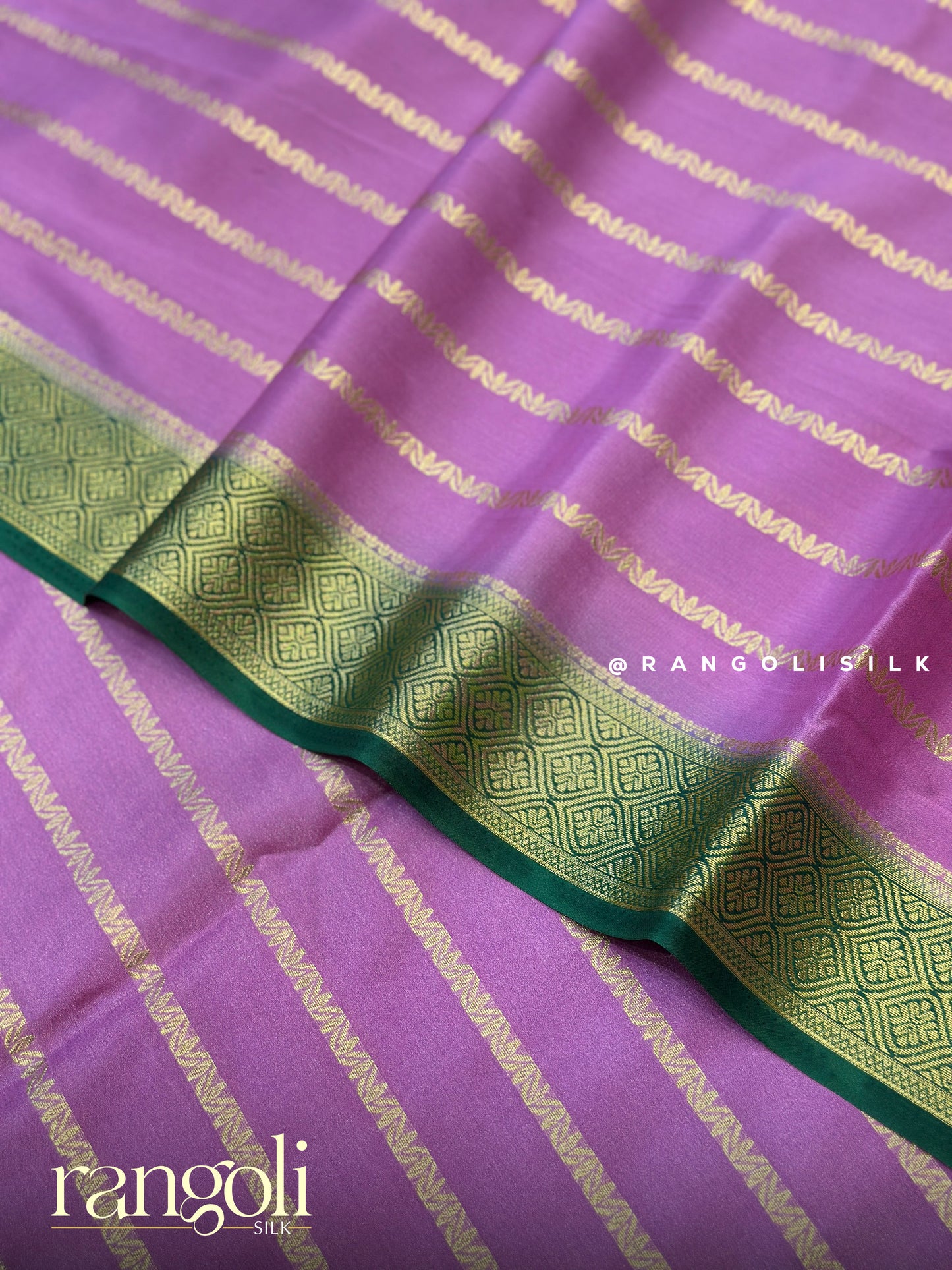 Semi Mysore Silk Saree with Classic Zari Stripes - Post 694