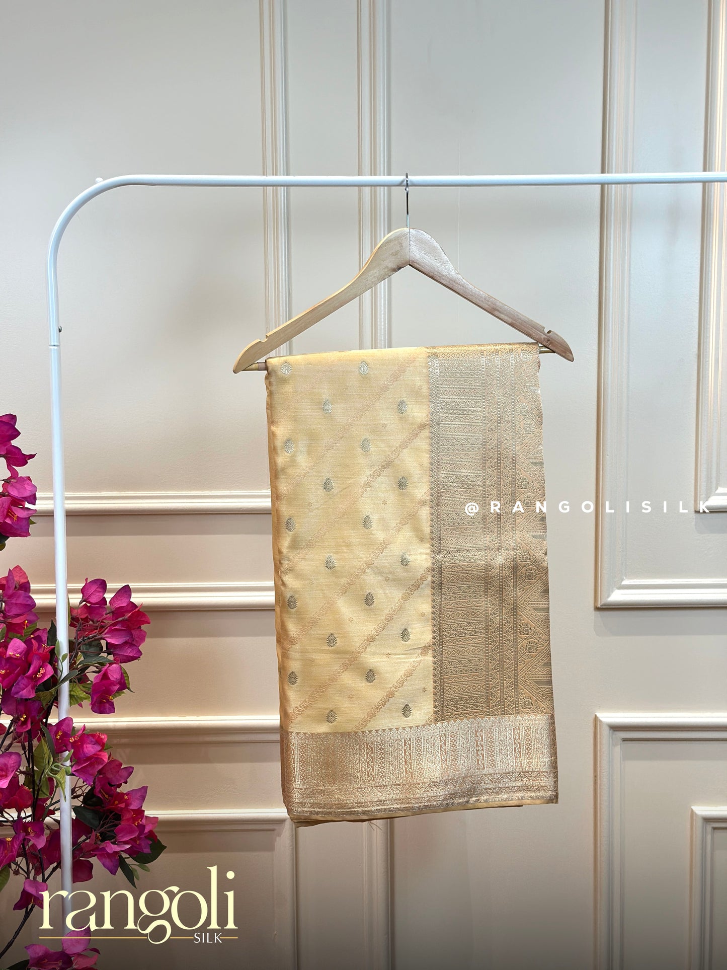 Pastel Shades Cotton Silk Sarees with Woven Zari Buttas & Rich Border - Post 982