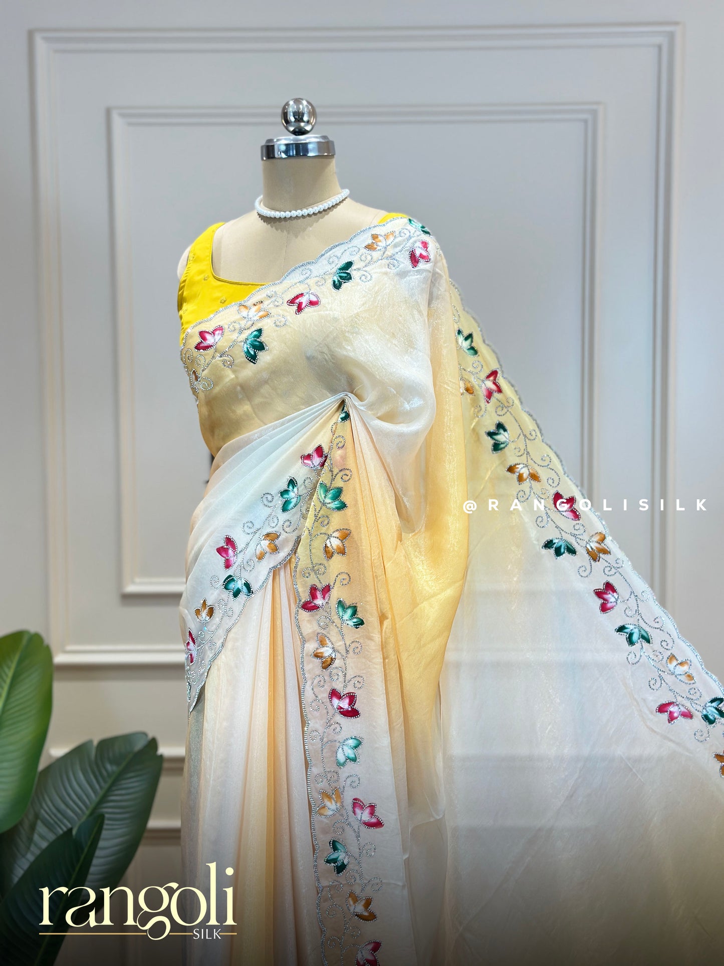 Elegant Double Shade Designer Saree - Post 875