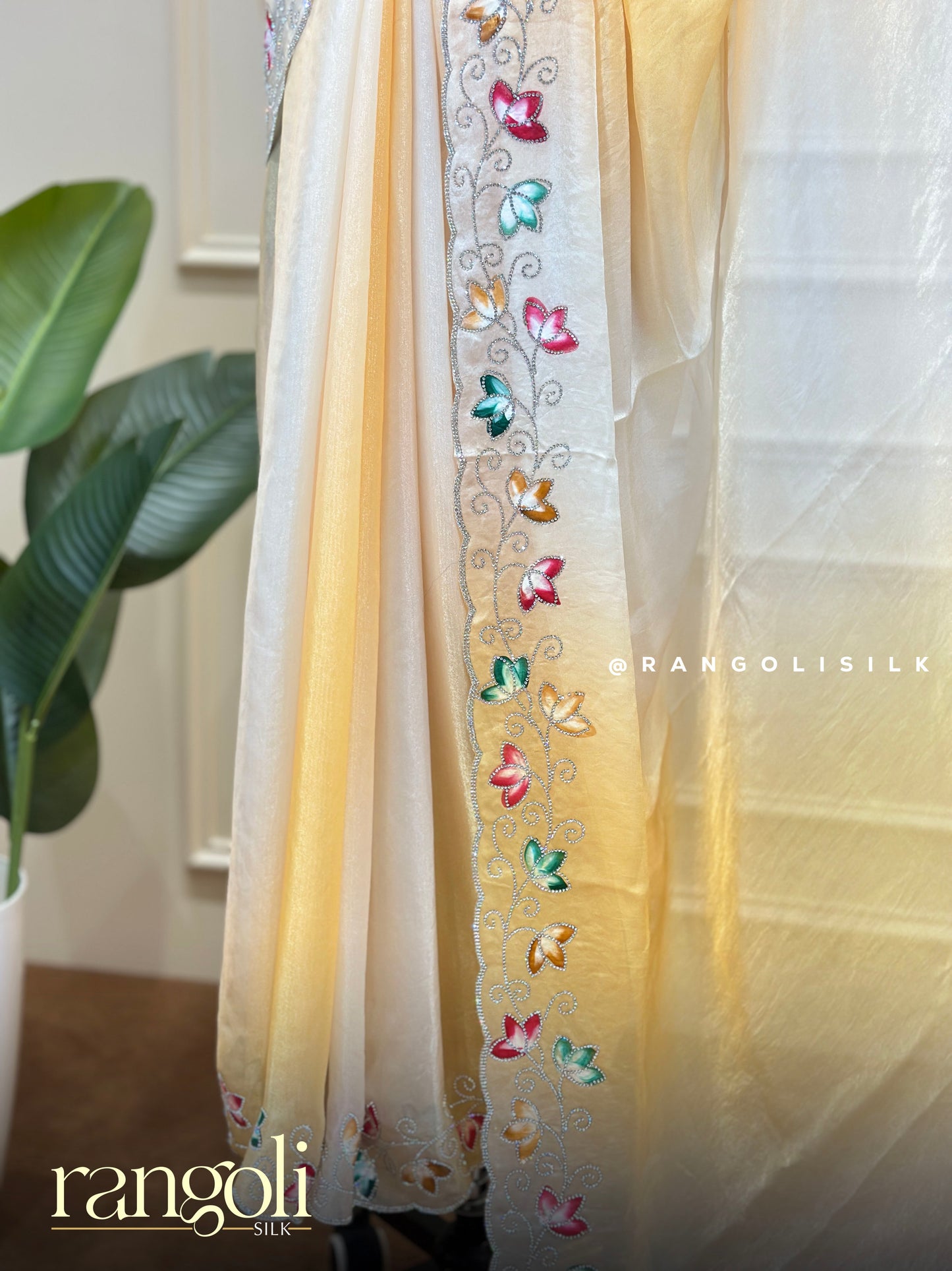 Elegant Double Shade Designer Saree - Post 875