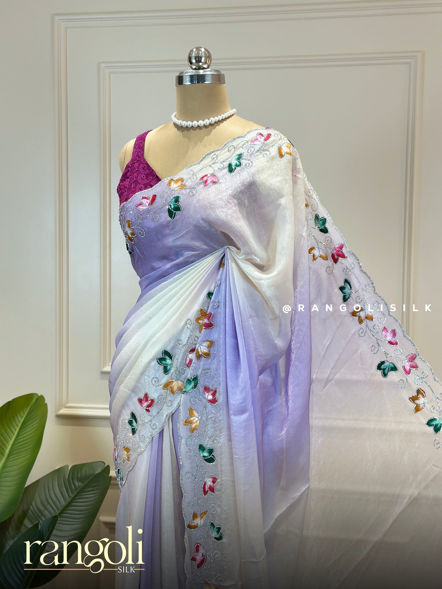Elegant Double Shade Designer Saree - Post 875