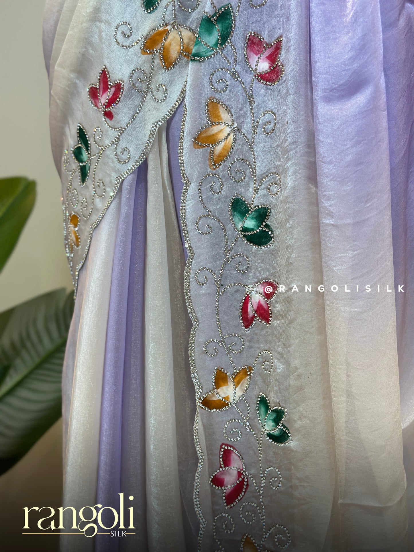 Elegant Double Shade Designer Saree - Post 875
