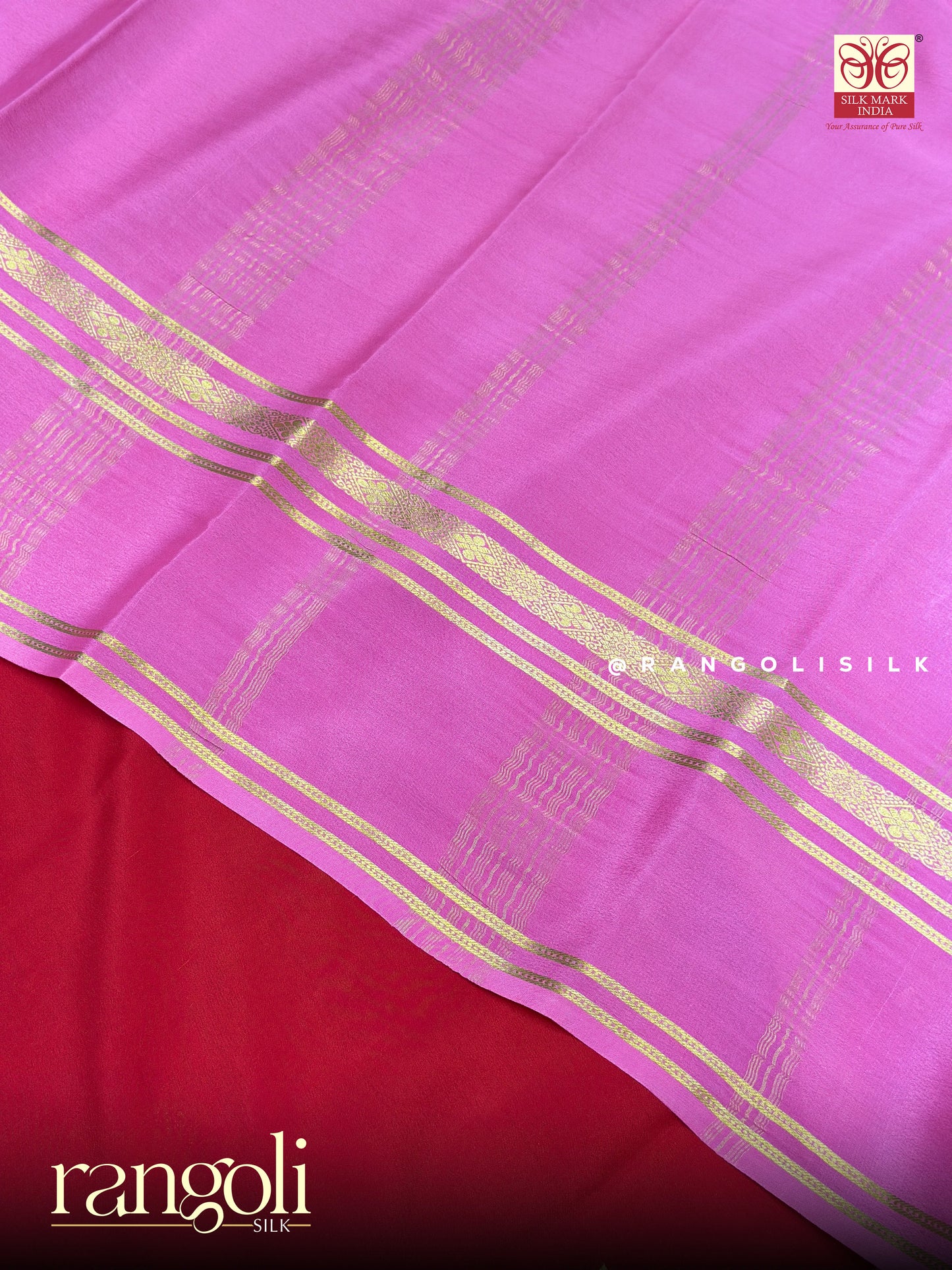 Elegant Pure Mysore Silk Saree –  Classic Motifs & Bentex Border - Post 676