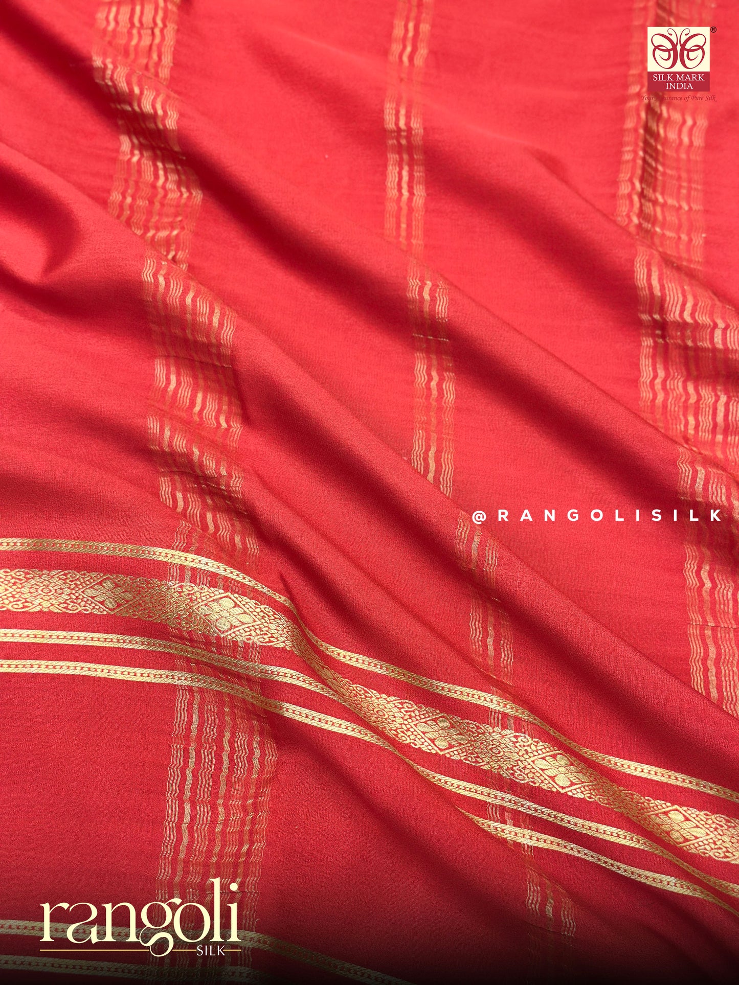 Elegant Pure Mysore Silk Saree –  Classic Motifs & Bentex Border - Post 676