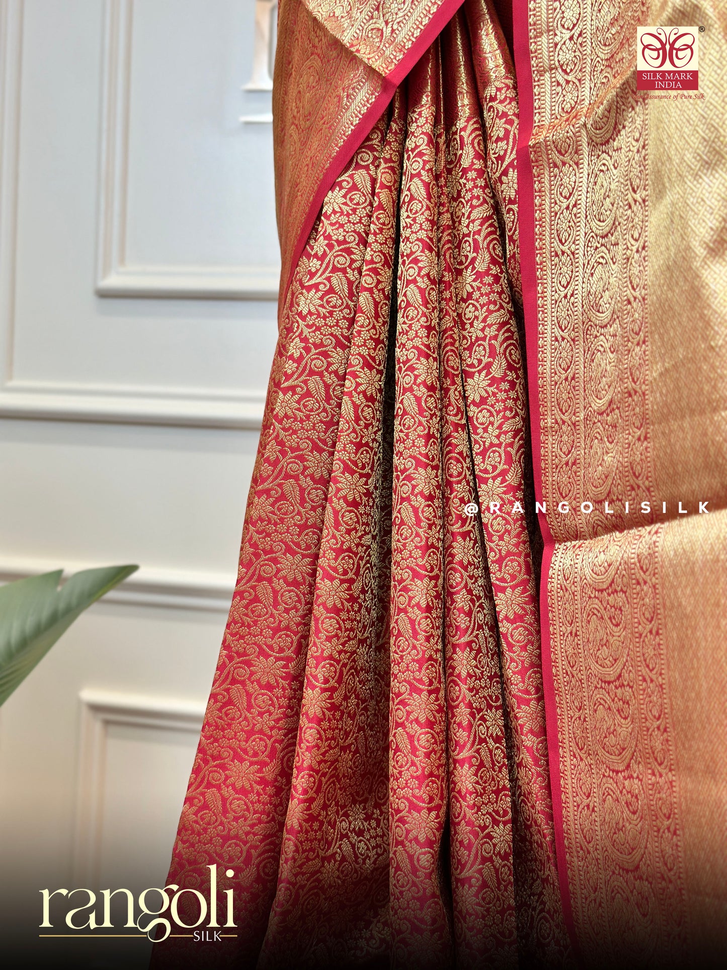Bridal Pure Kanjivaram Silk Tissue Saree with Rich Gold Zari Work - Post 749