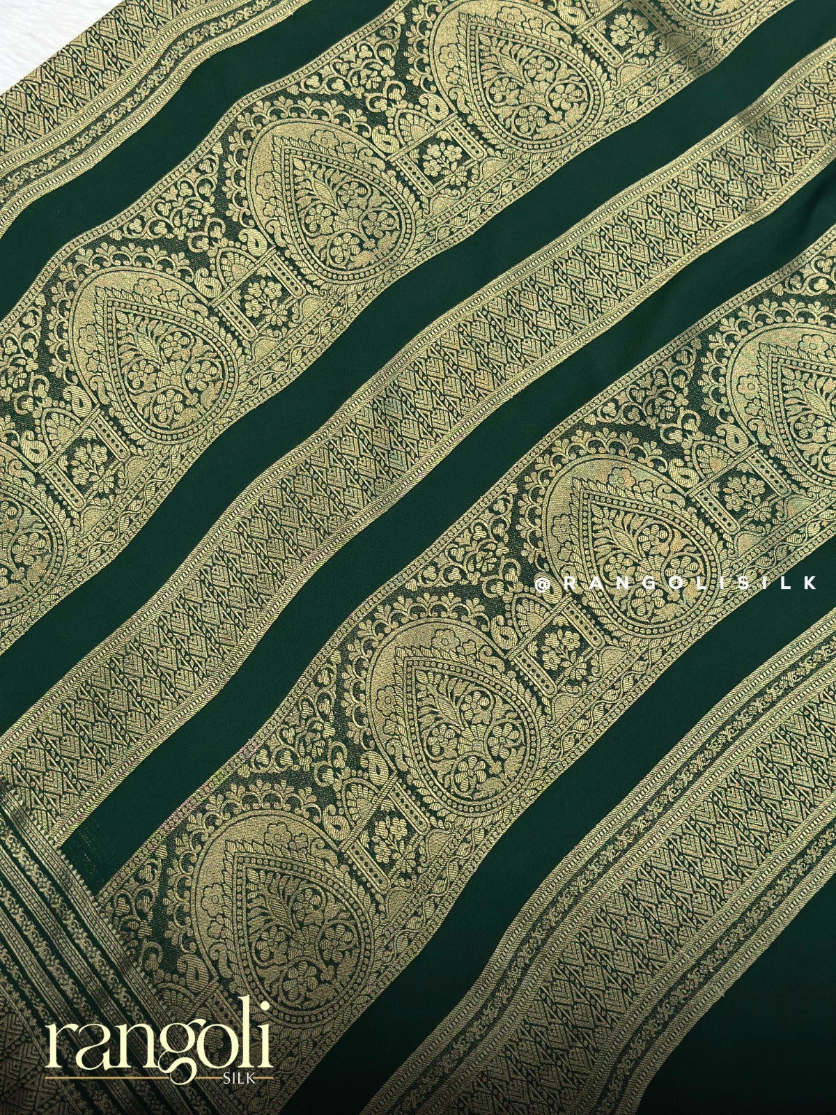 Semi Mysore Silk Saree with Contrast Border & Classic Checks - Post 938