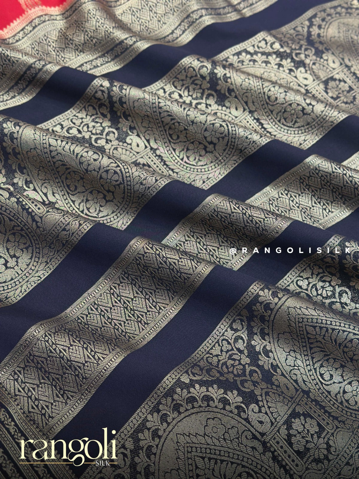 Semi Mysore Silk Saree with Contrast Border & Classic Checks - Post 938